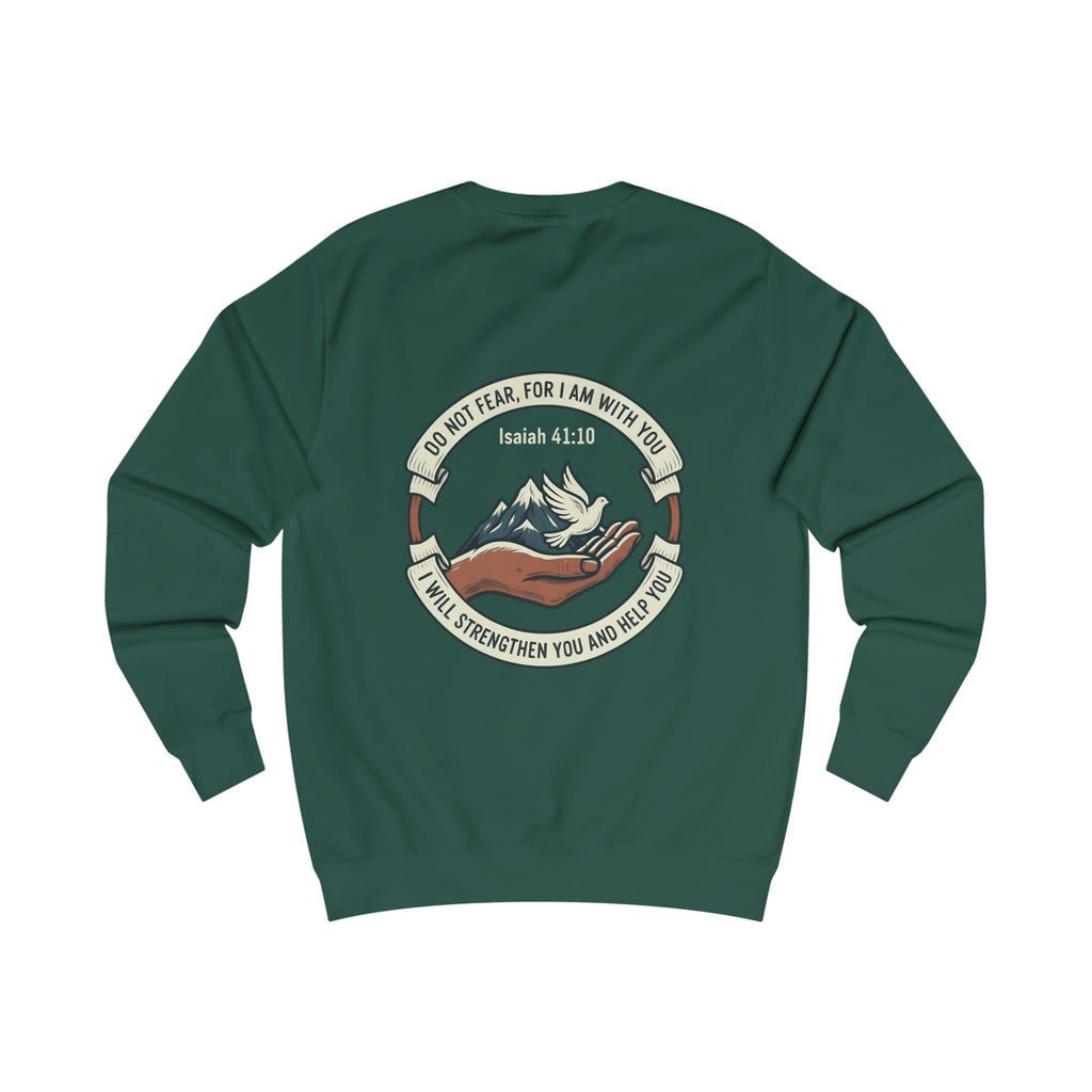 Christian Mountain Sweatshirt — "Do Not Fear, For I Am With You" (Isaiah 41:10)