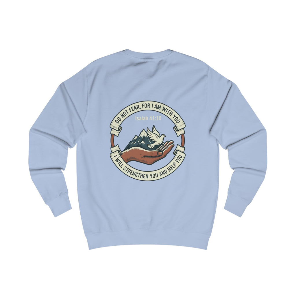 Christian Mountain Sweatshirt — "Do Not Fear, For I Am With You" (Isaiah 41:10)
