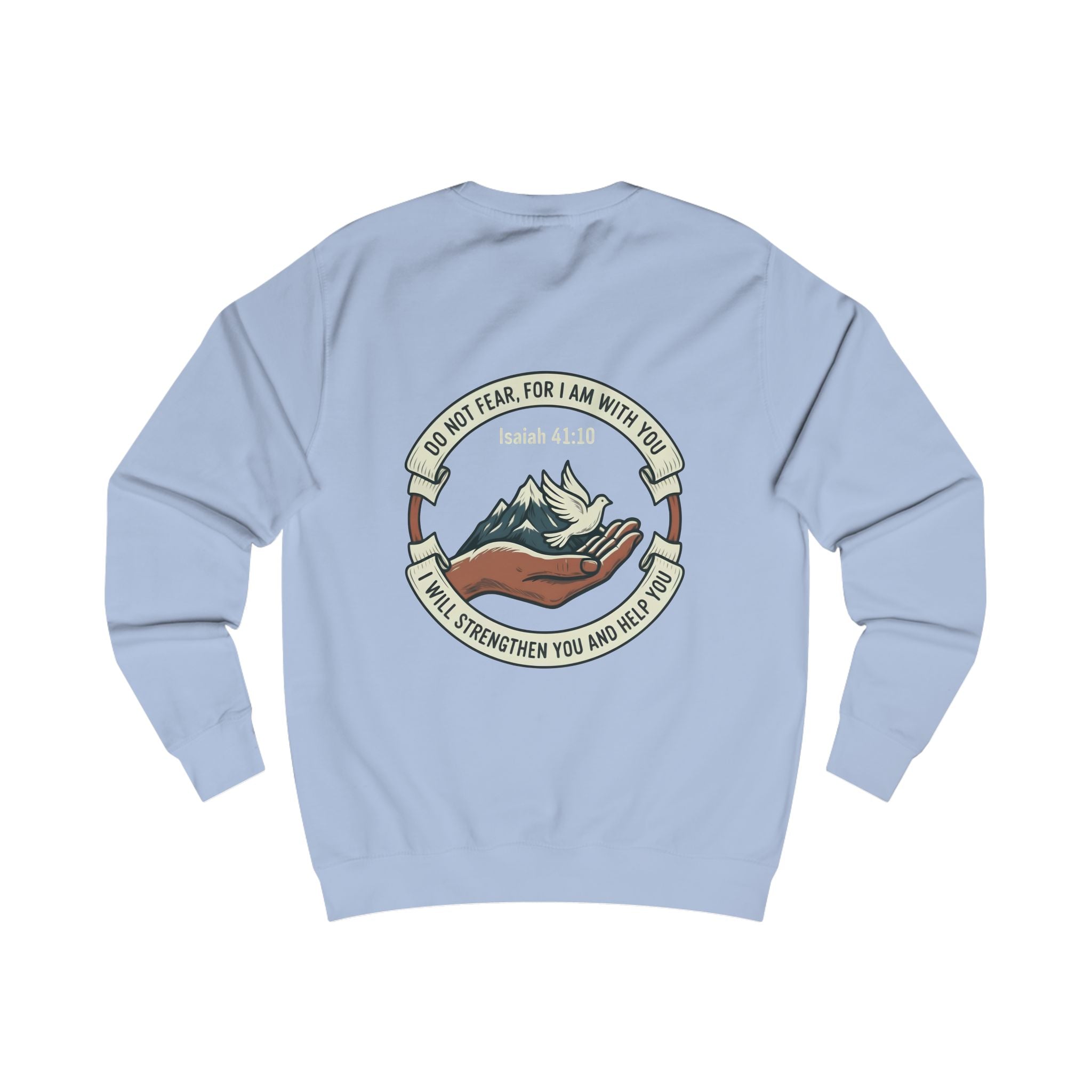 Christian Mountain Sweatshirt — "Do Not Fear, For I Am With You" (Isaiah 41:10)