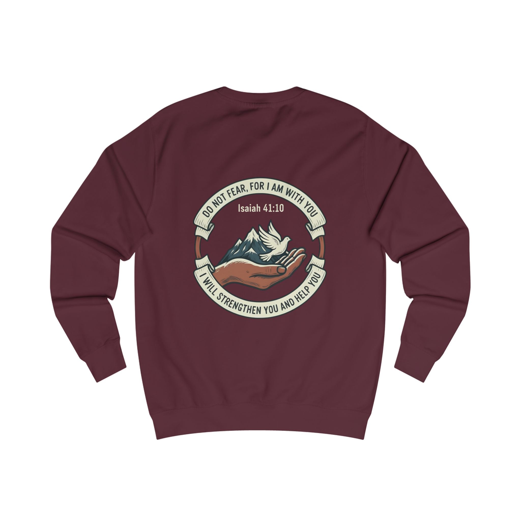 Christian Mountain Sweatshirt — "Do Not Fear, For I Am With You" (Isaiah 41:10)