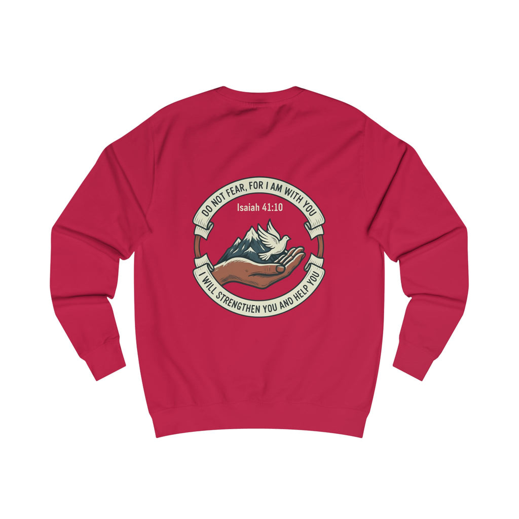 Christian Mountain Sweatshirt — "Do Not Fear, For I Am With You" (Isaiah 41:10)