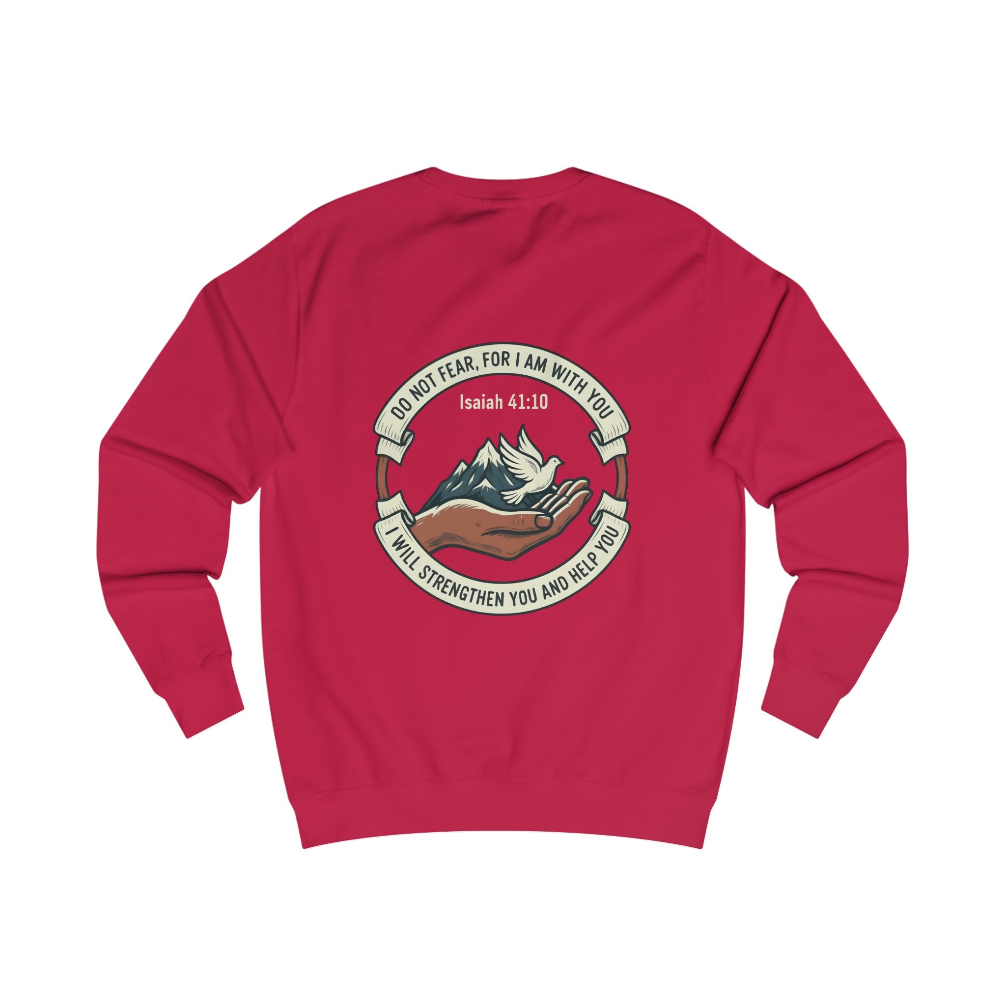 Christian Mountain Sweatshirt — "Do Not Fear, For I Am With You" (Isaiah 41:10)