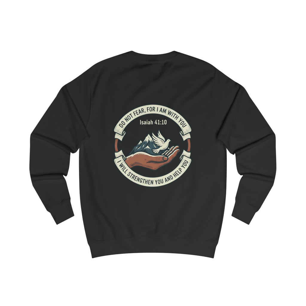 Christian Mountain Sweatshirt — "Do Not Fear, For I Am With You" (Isaiah 41:10)