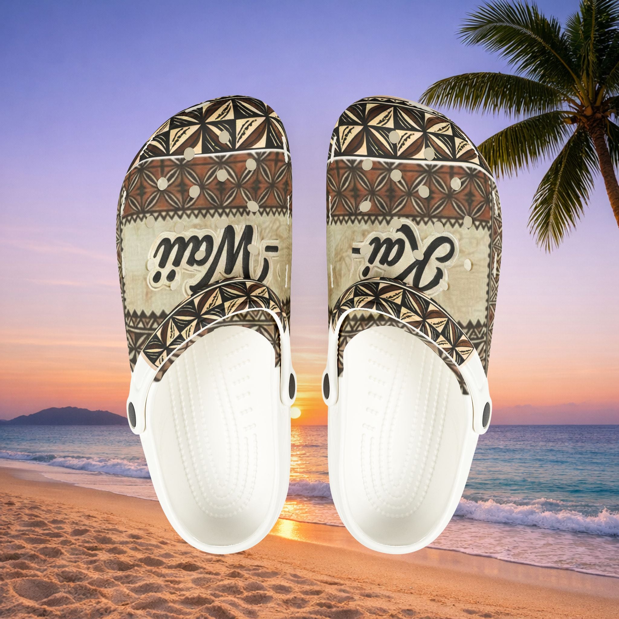 Kai-Waii Unisex Tropical Pattern EVA Foam Clogs/Slip-ons