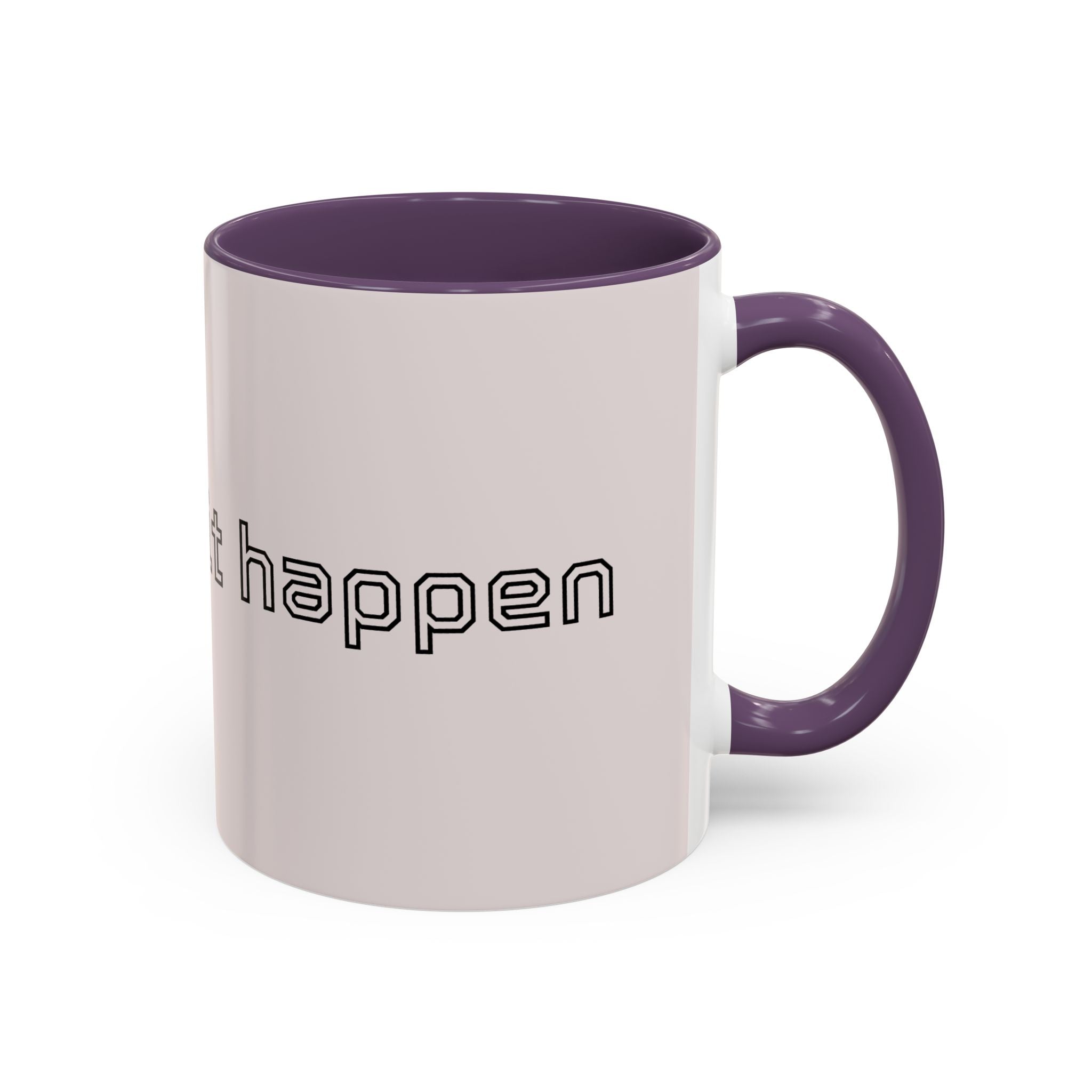 Motivational Accent Coffee Mug — "God Made It Happen" Inspirational Latte Mug