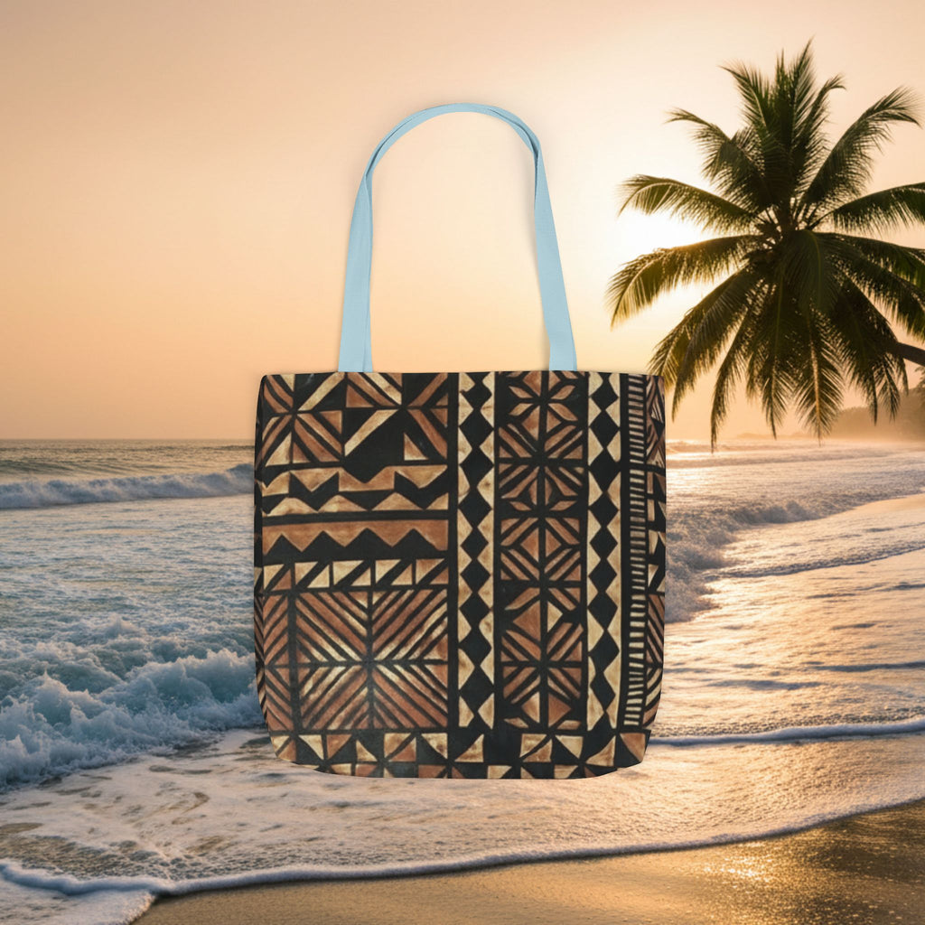 Tribal Pattern Canvas Tote Bag — Beach Market Tote Bag