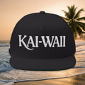 Kai-Wai Embroidered Flat Bill Cap — Nautical Beach Snapback [Personalizable]