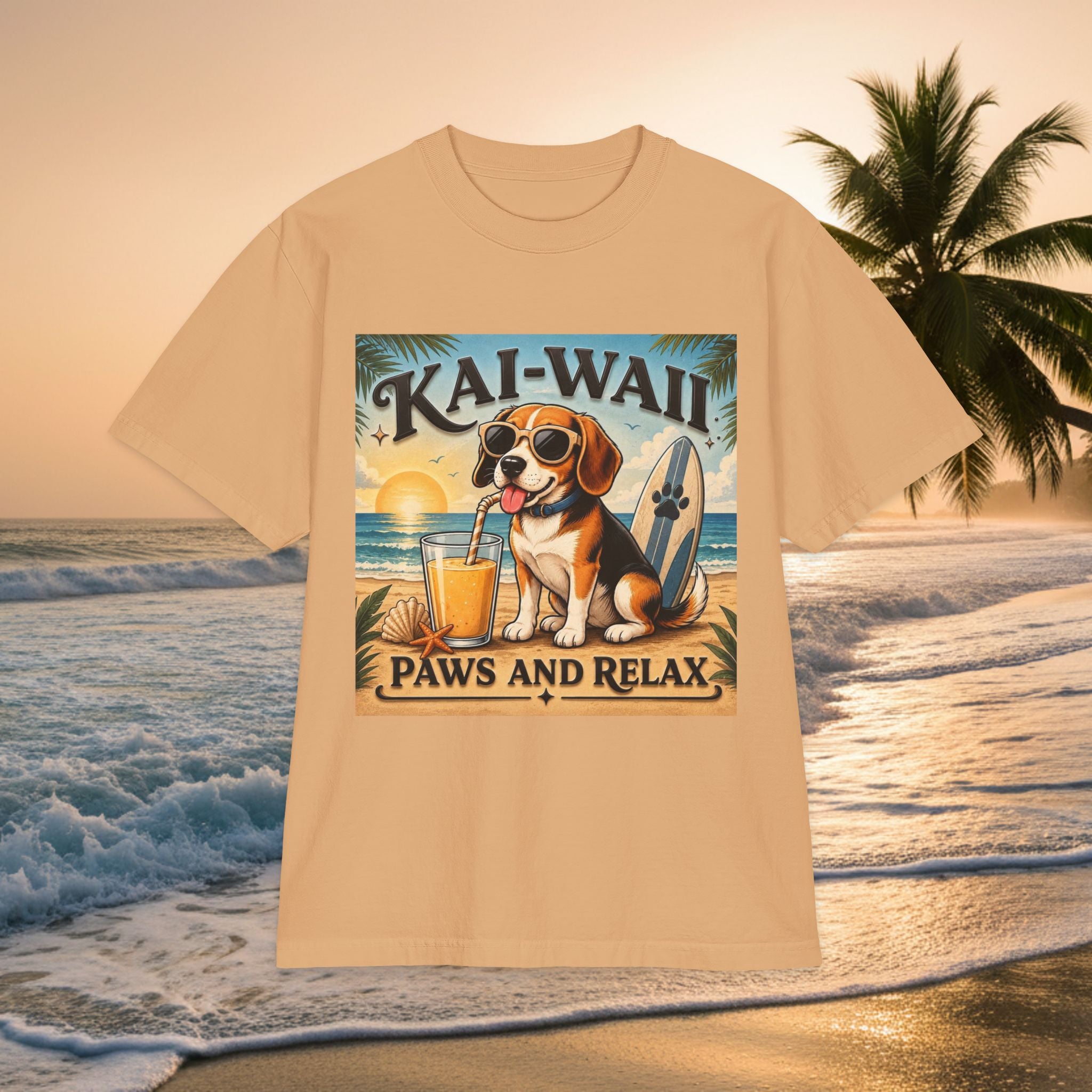 Paws and Relax - Unisex Max Heavyweight Short Sleeve - Surf Tee