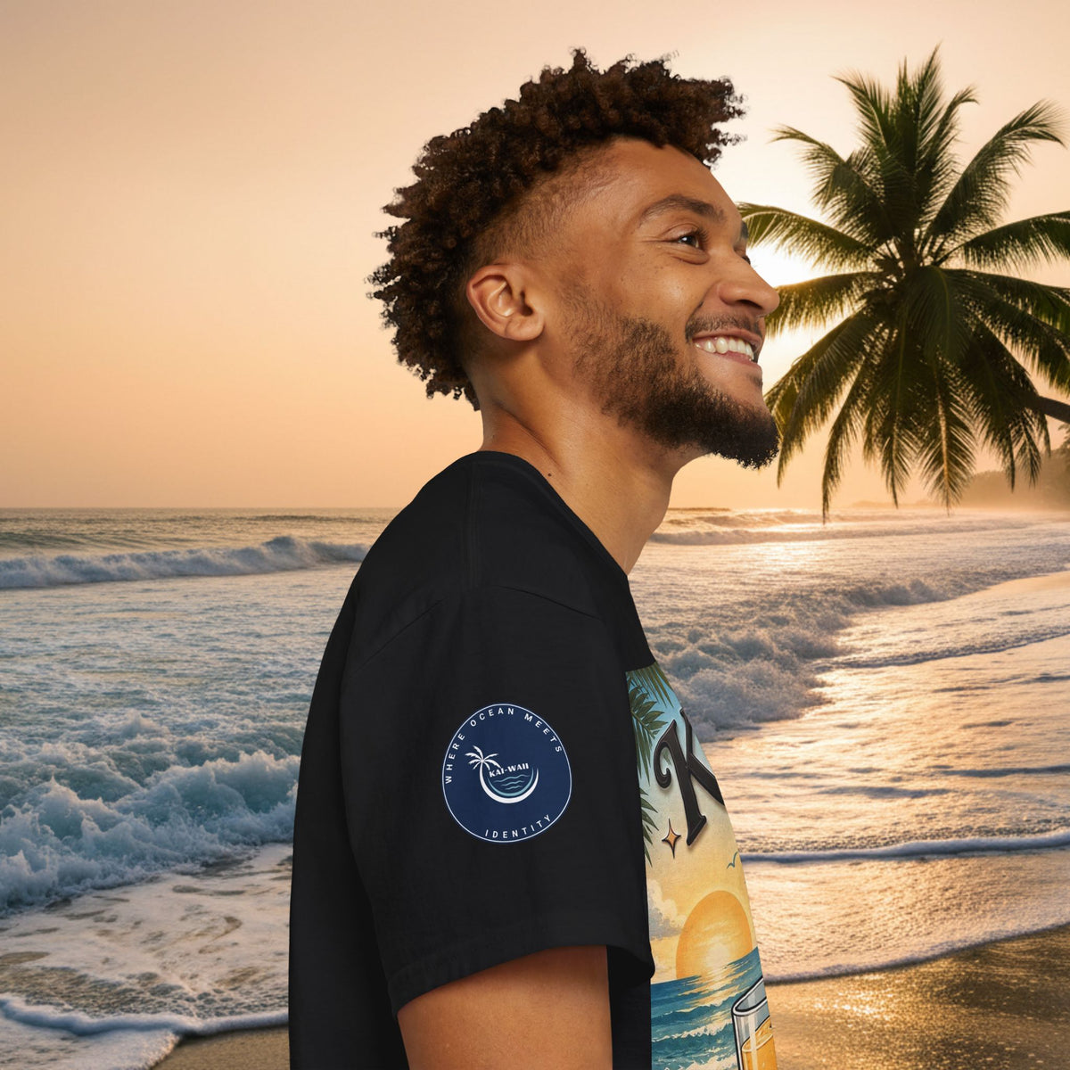 T-Shirt — KAI-WAII 'Paws and Relax' Beach Dog Graphic Tee