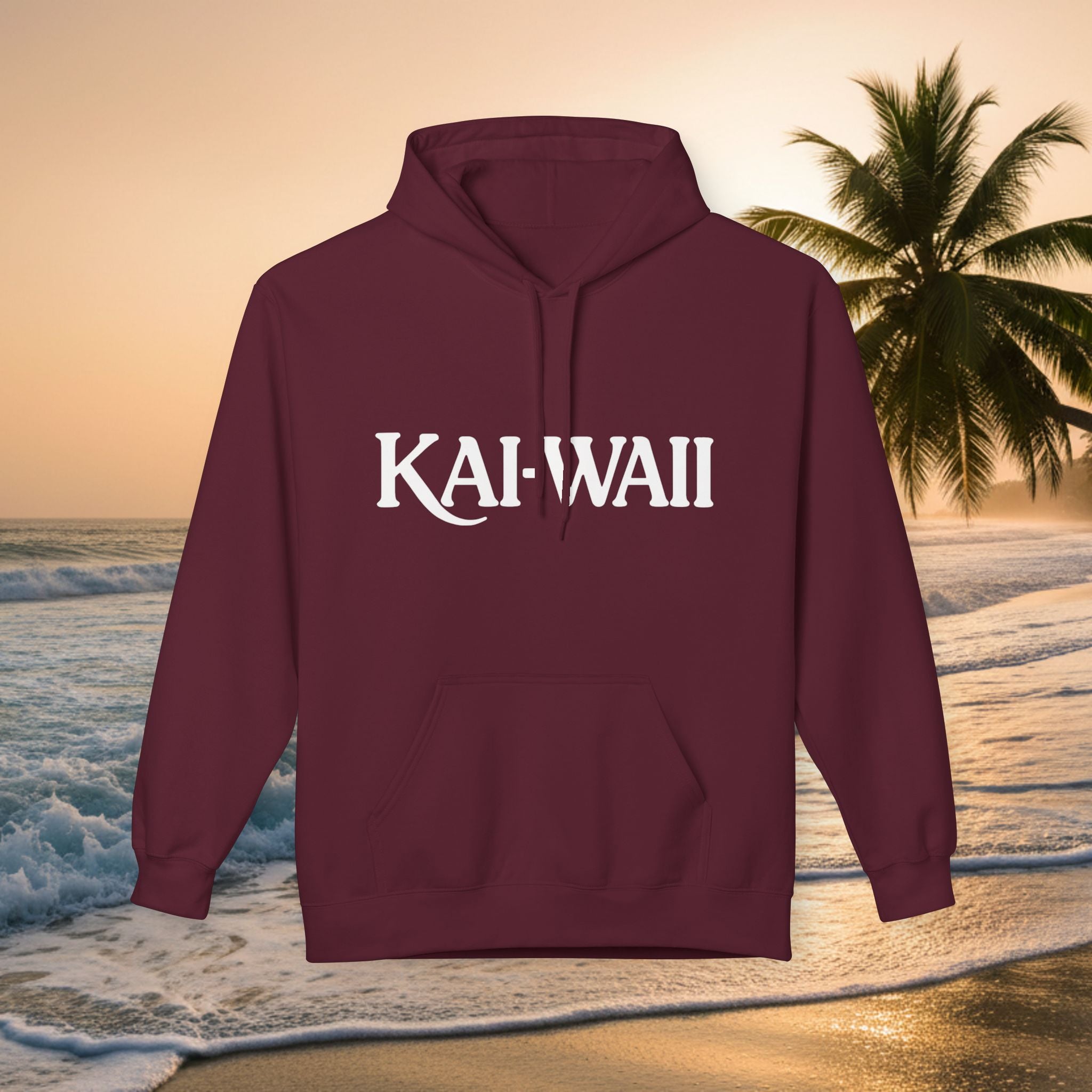 KAI-WAII Bold Text Hoodie — Minimalist Streetwear Pullover