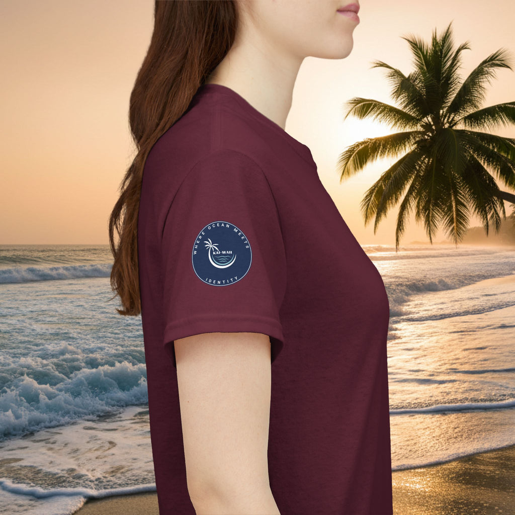 Seaside Seahorse T-Shirt — Blue Watercolor 'She Was Made Lovely' Tee