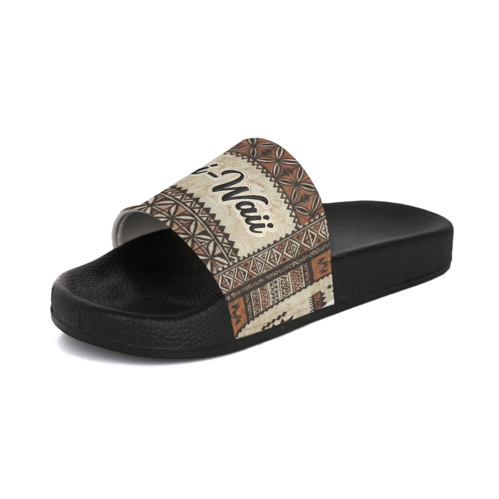 Slide Sandals - Island Tribal Print "Kai-Wai" Comfort Slides