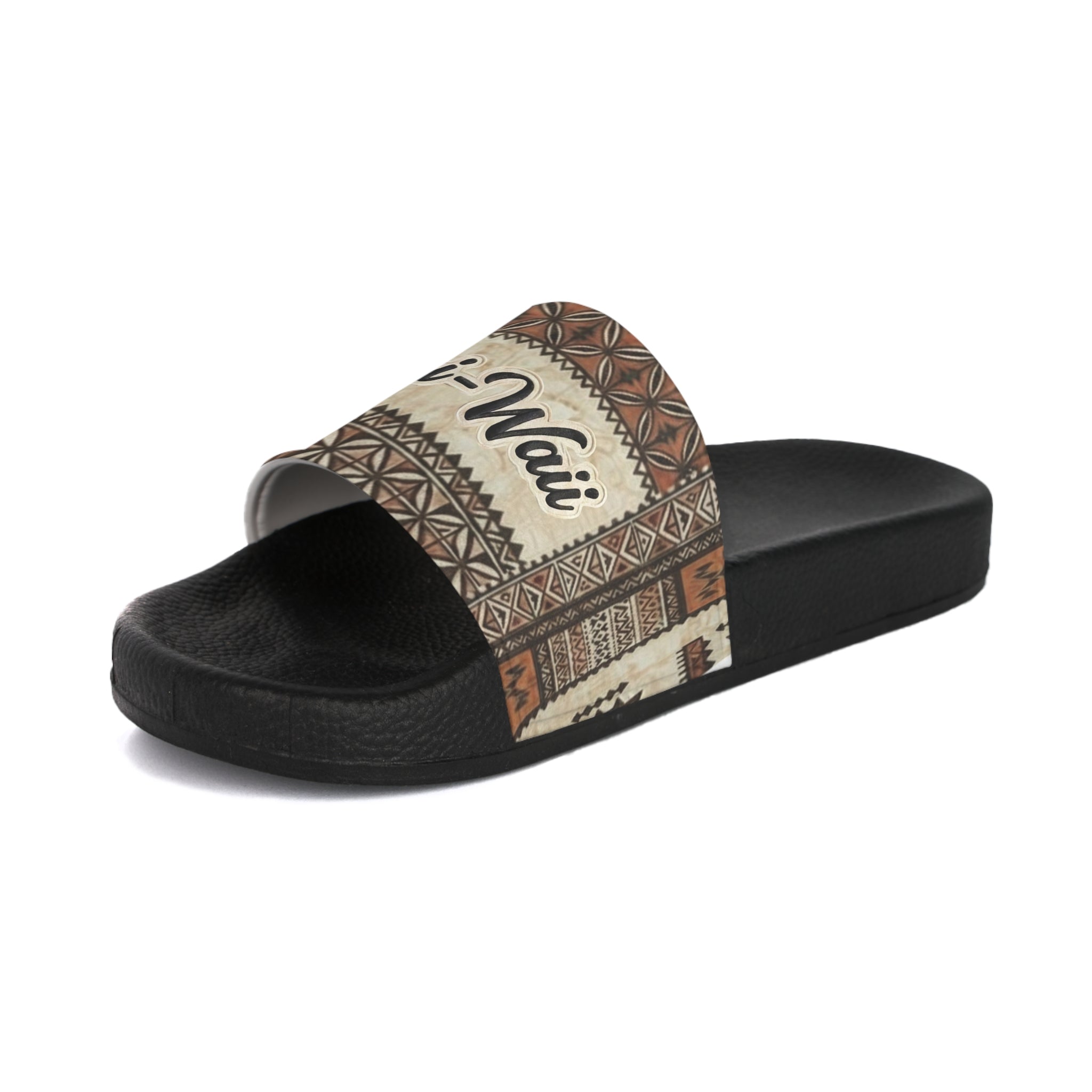 Slide Sandals - Island Tribal Print "Kai-Wai" Comfort Slides