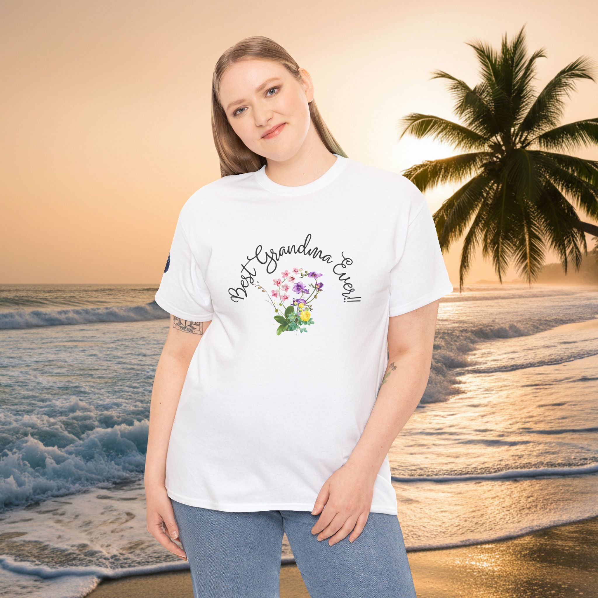 'Best Grandma Ever' Floral T-Shirt — Gift Tee for Grandma, Mother's Day & Birthday