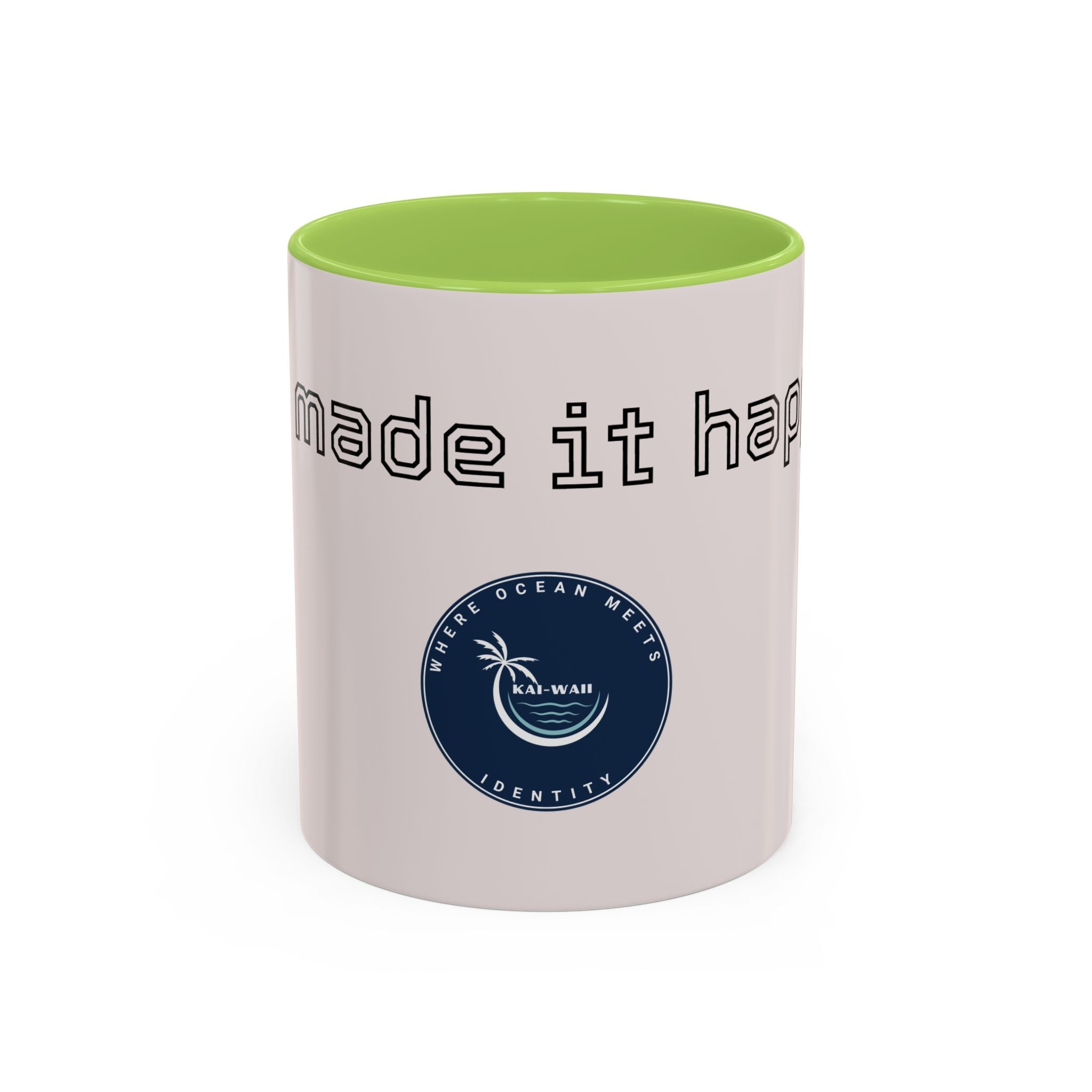 Motivational Accent Coffee Mug — "God Made It Happen" Inspirational Latte Mug