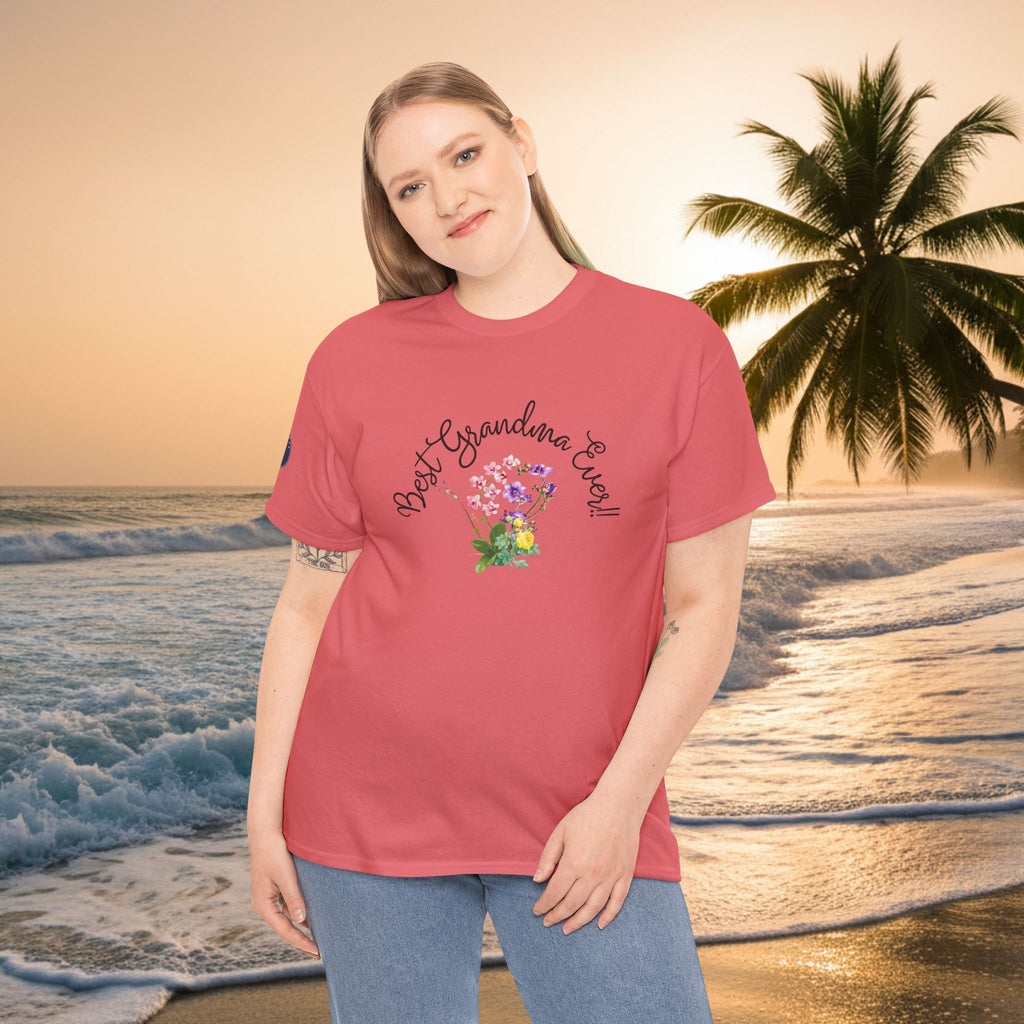 'Best Grandma Ever' Floral T-Shirt — Gift Tee for Grandma, Mother's Day & Birthday