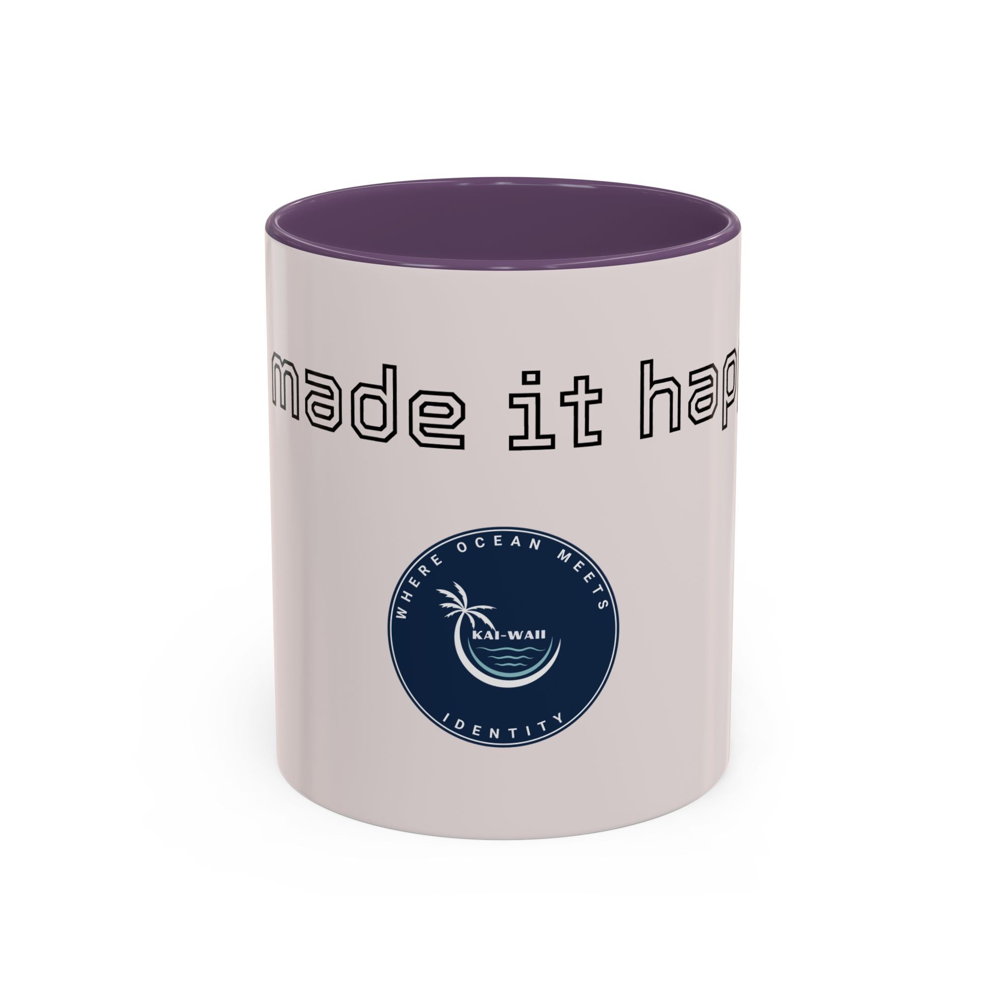 Motivational Accent Coffee Mug — "God Made It Happen" Inspirational Latte Mug