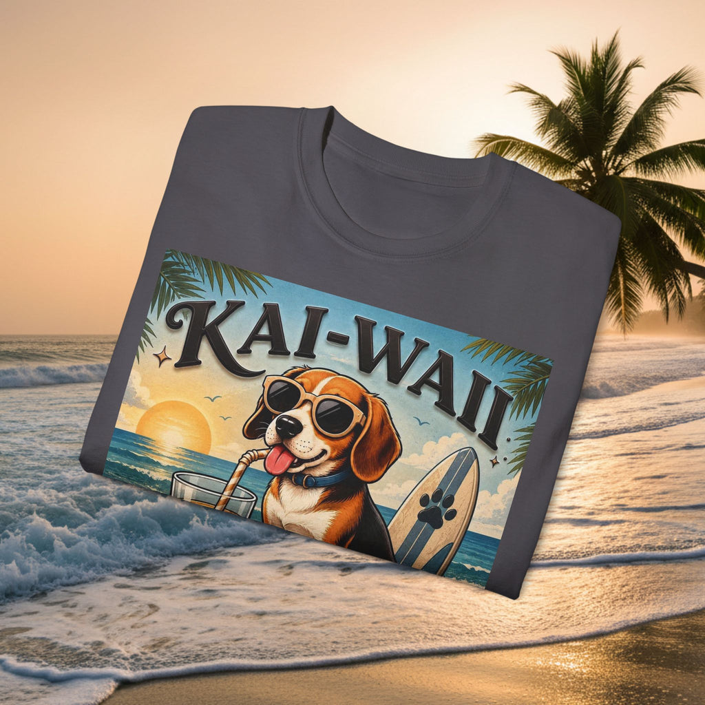 T-Shirt — KAI-WAII 'Paws and Relax' Beach Dog Graphic Tee