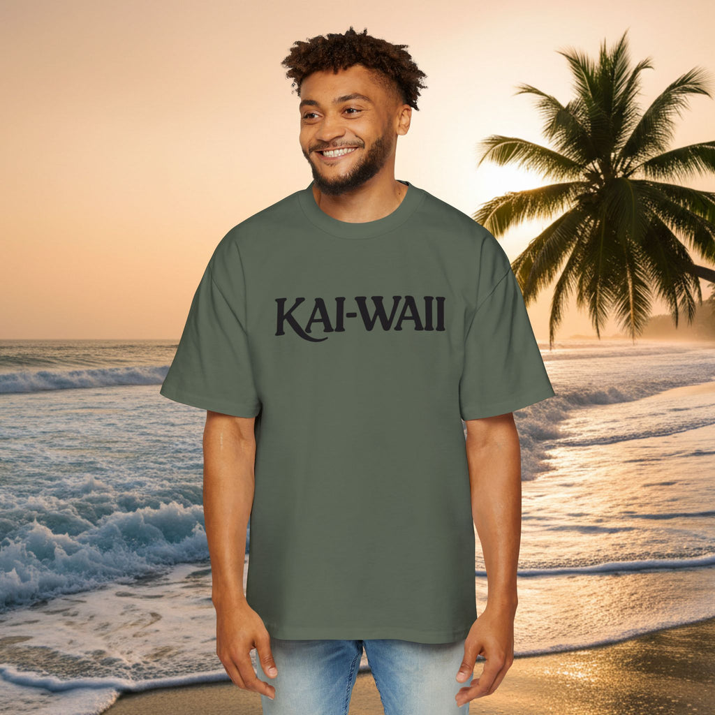 KAI-WAII Oversized Tee — "Shit I Don't Have Time For" Beach Graphic Shirt