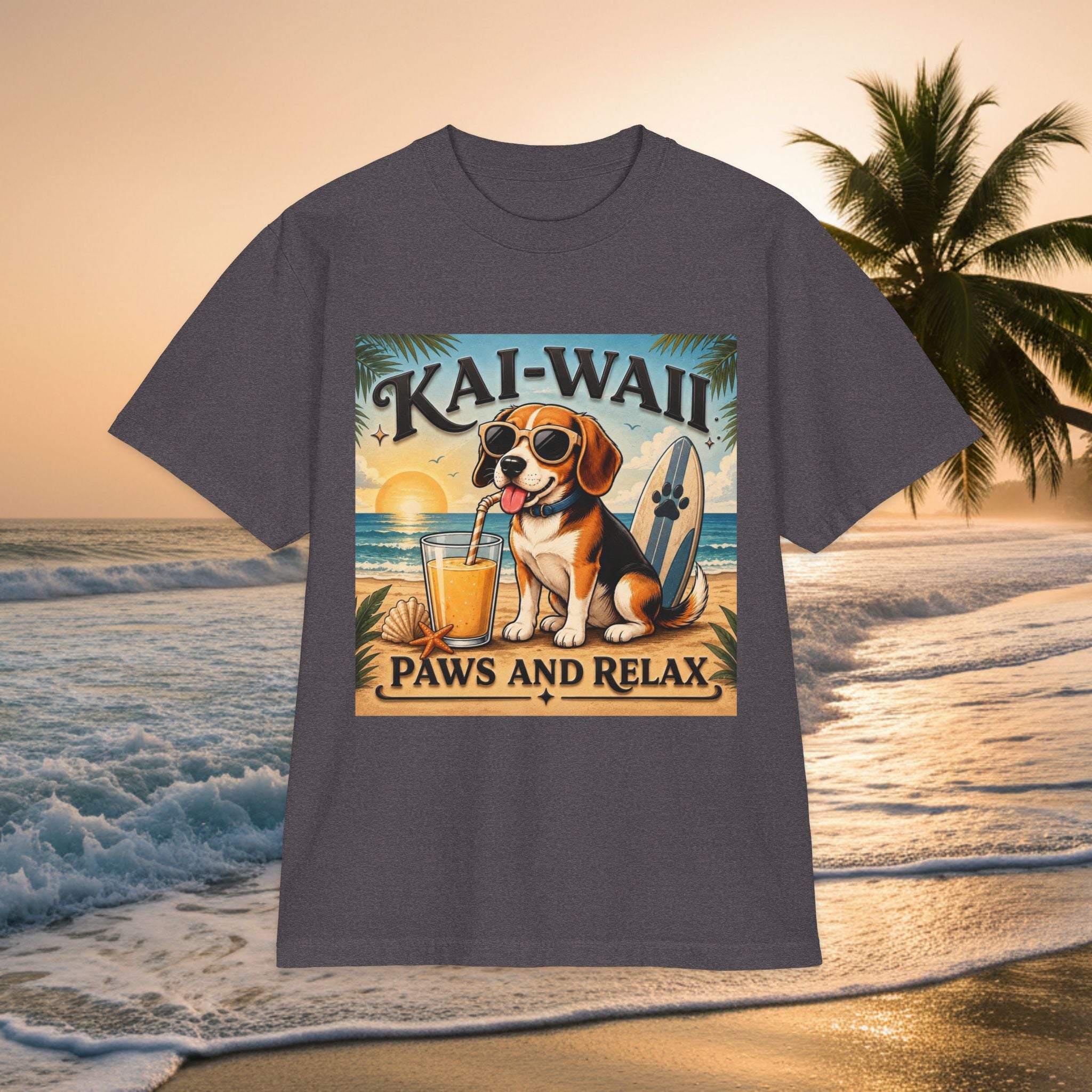 Paws and Relax - Unisex Max Heavyweight Short Sleeve - Surf Tee