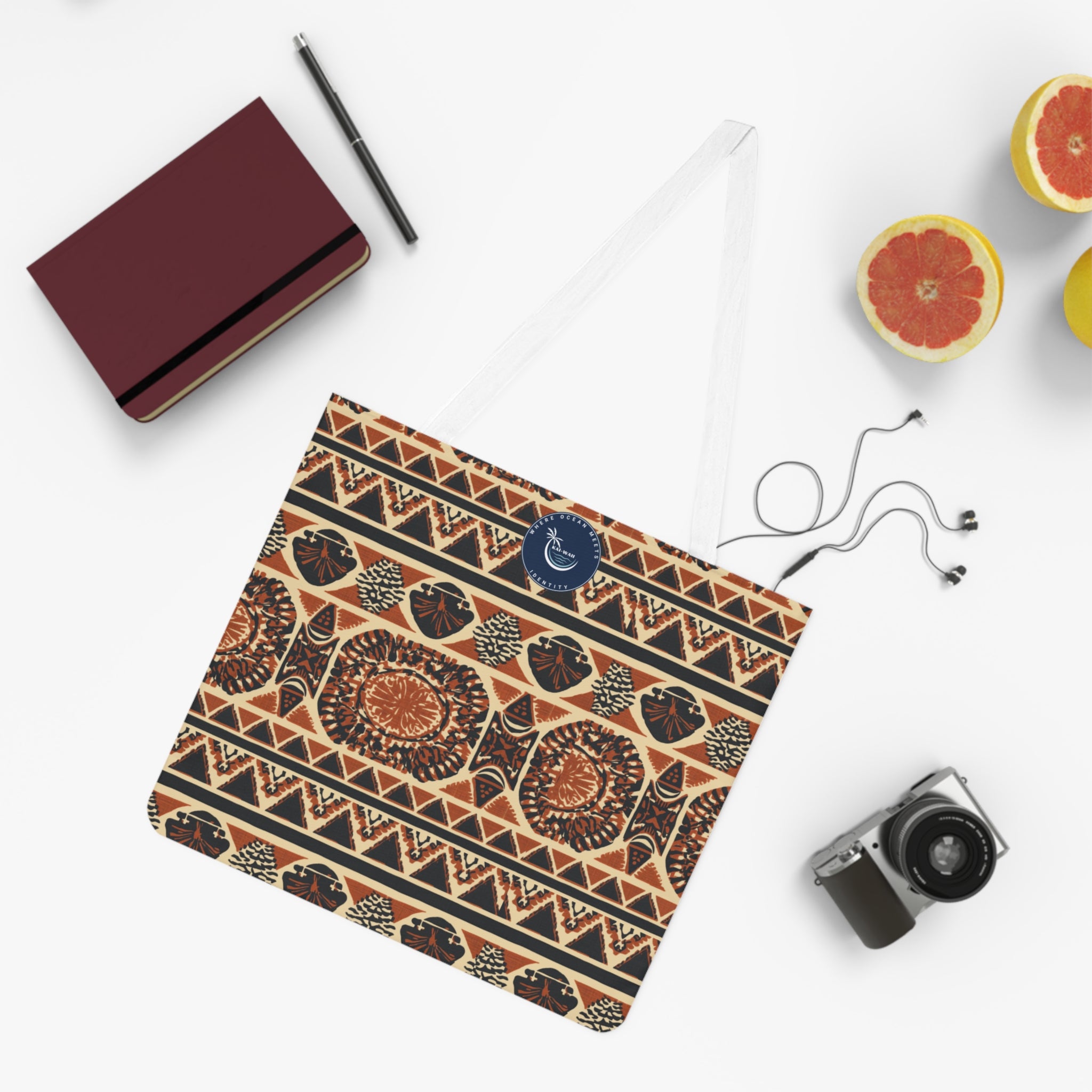Tribal Print Tote Bag — Boho Aztec Shoulder Tote