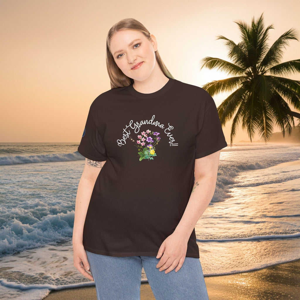 'Best Grandma Ever' Floral T-Shirt — Gift Tee for Grandma, Mother's Day & Birthday