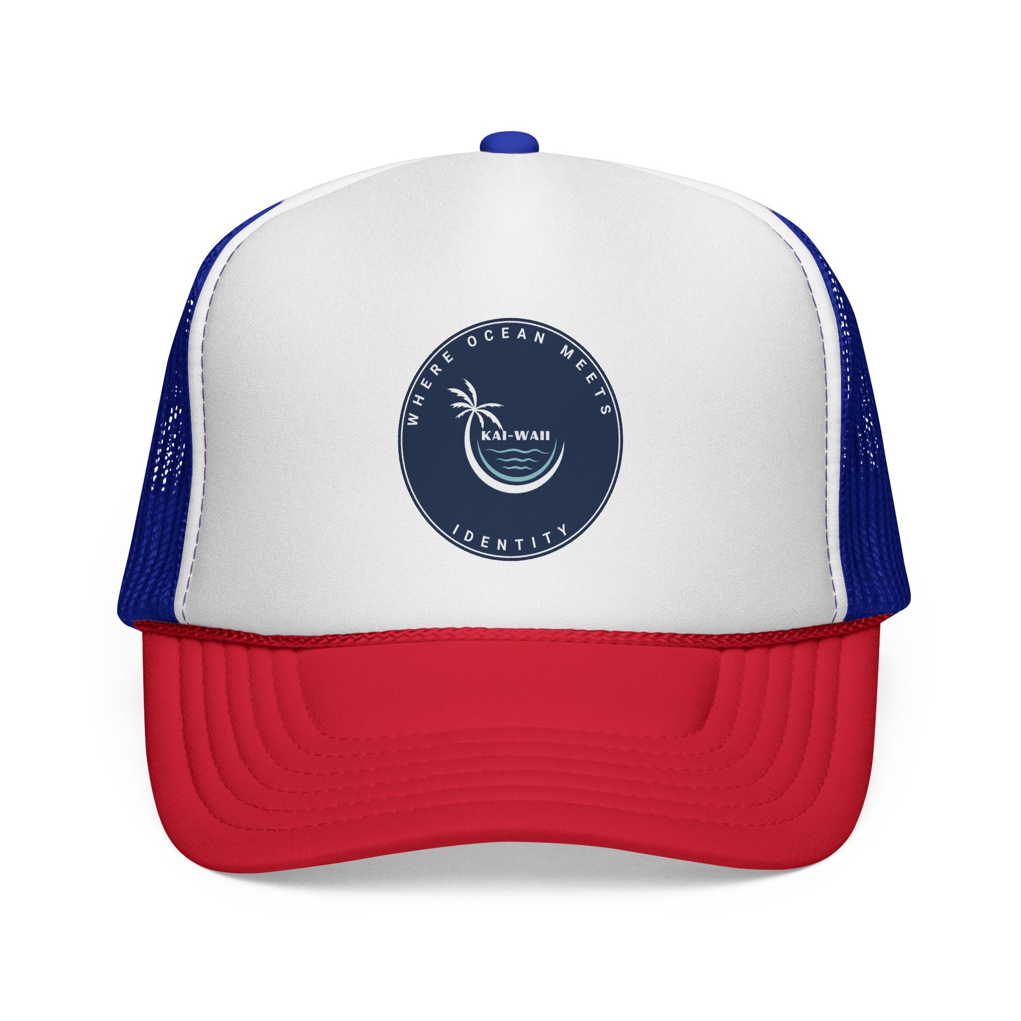 Coastal Vibes Trucker Cap — Ocean Club Palm Patch Snapback
