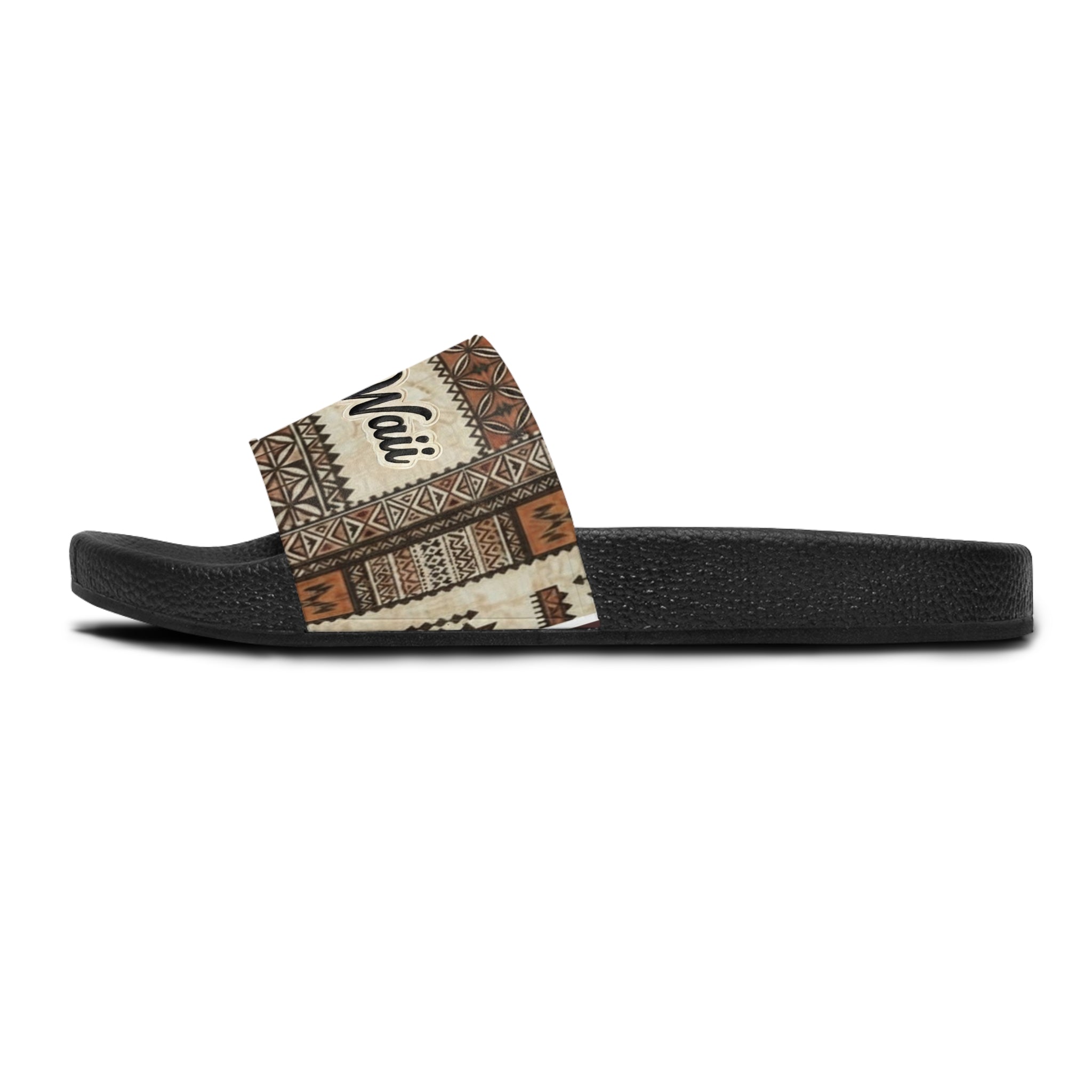 Slide Sandals - Island Tribal Print "Kai-Wai" Comfort Slides