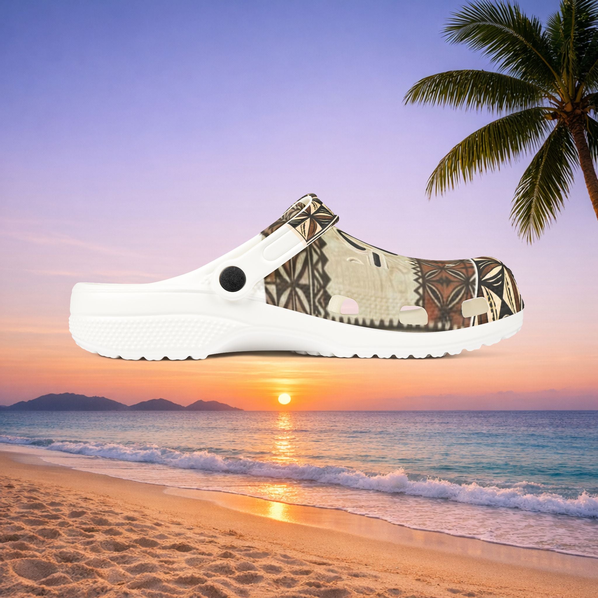 Kai-Waii Unisex Tropical Pattern EVA Foam Clogs/Slip-ons