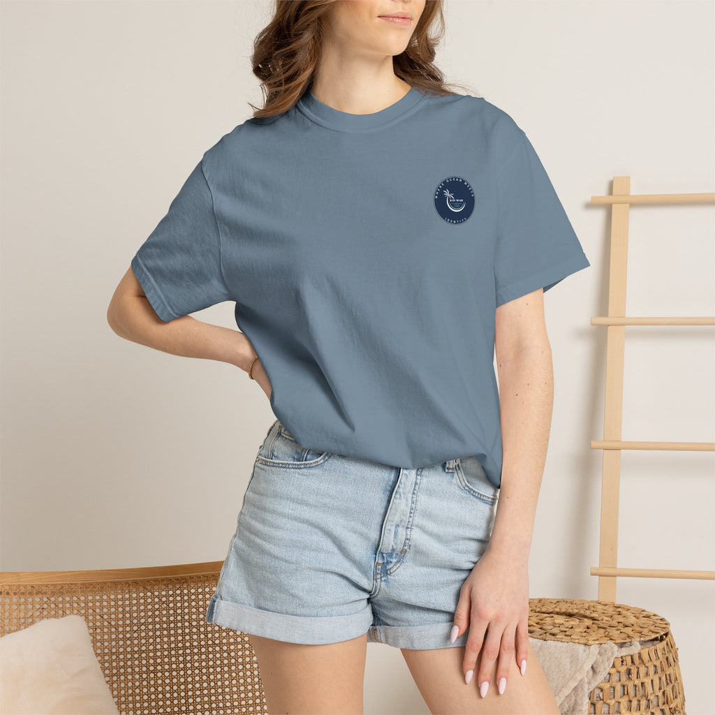 Graphic T-Shirt — "Shit I Don't Have Time For" Beach Sunset Crew Tee
