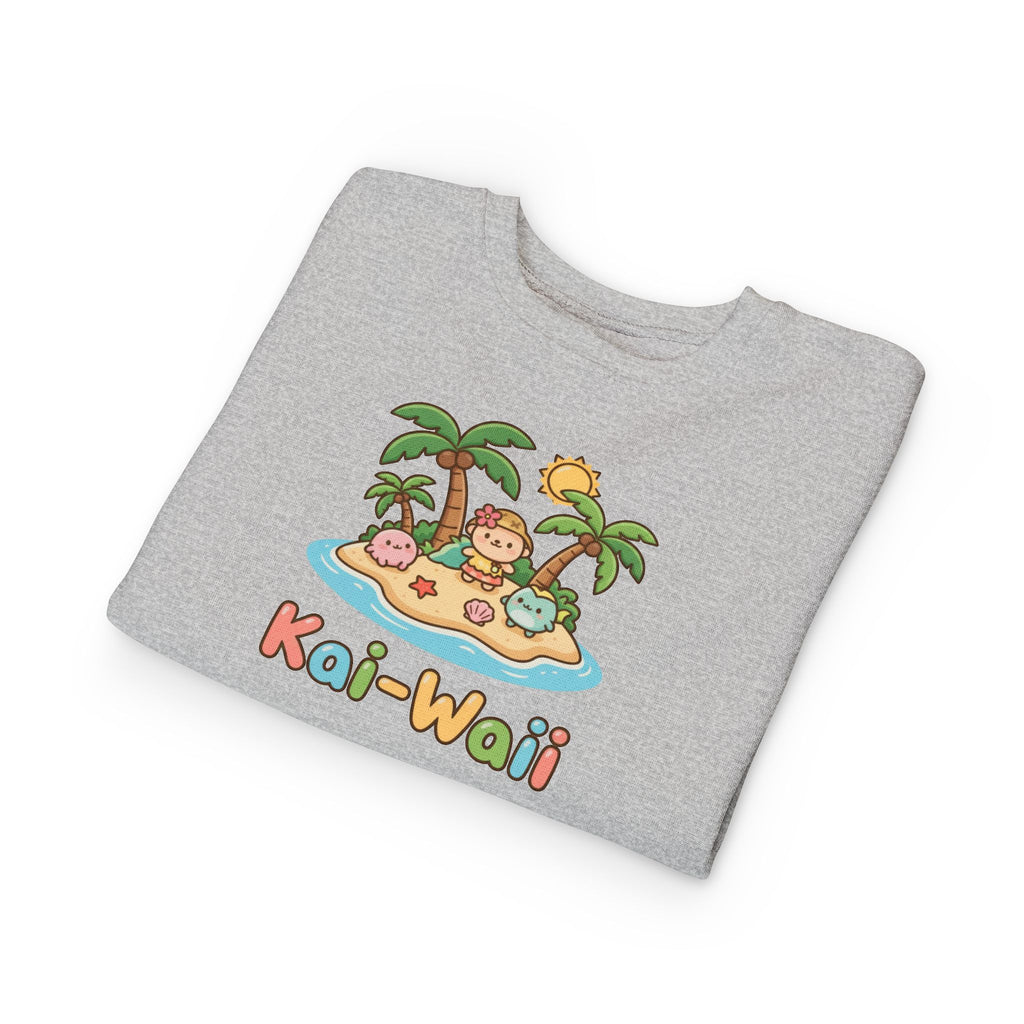 Kai-Waii Island Toddler Sweatshirt — Cute Hawaiian Palm Beach Graphic