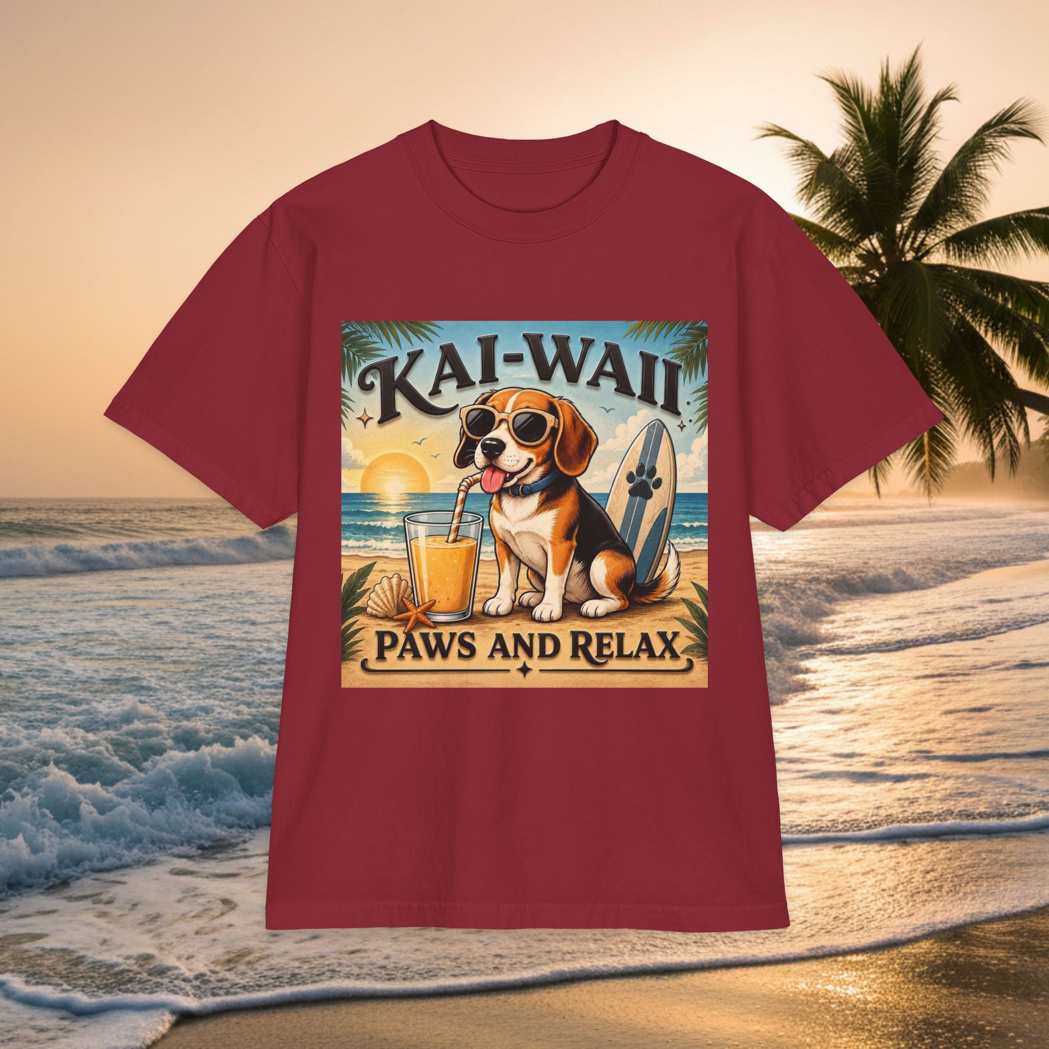 Paws and Relax - Unisex Max Heavyweight Short Sleeve - Surf Tee