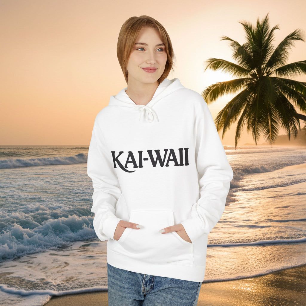 KAI-WAII Bold Text Hoodie — Minimalist Streetwear Pullover