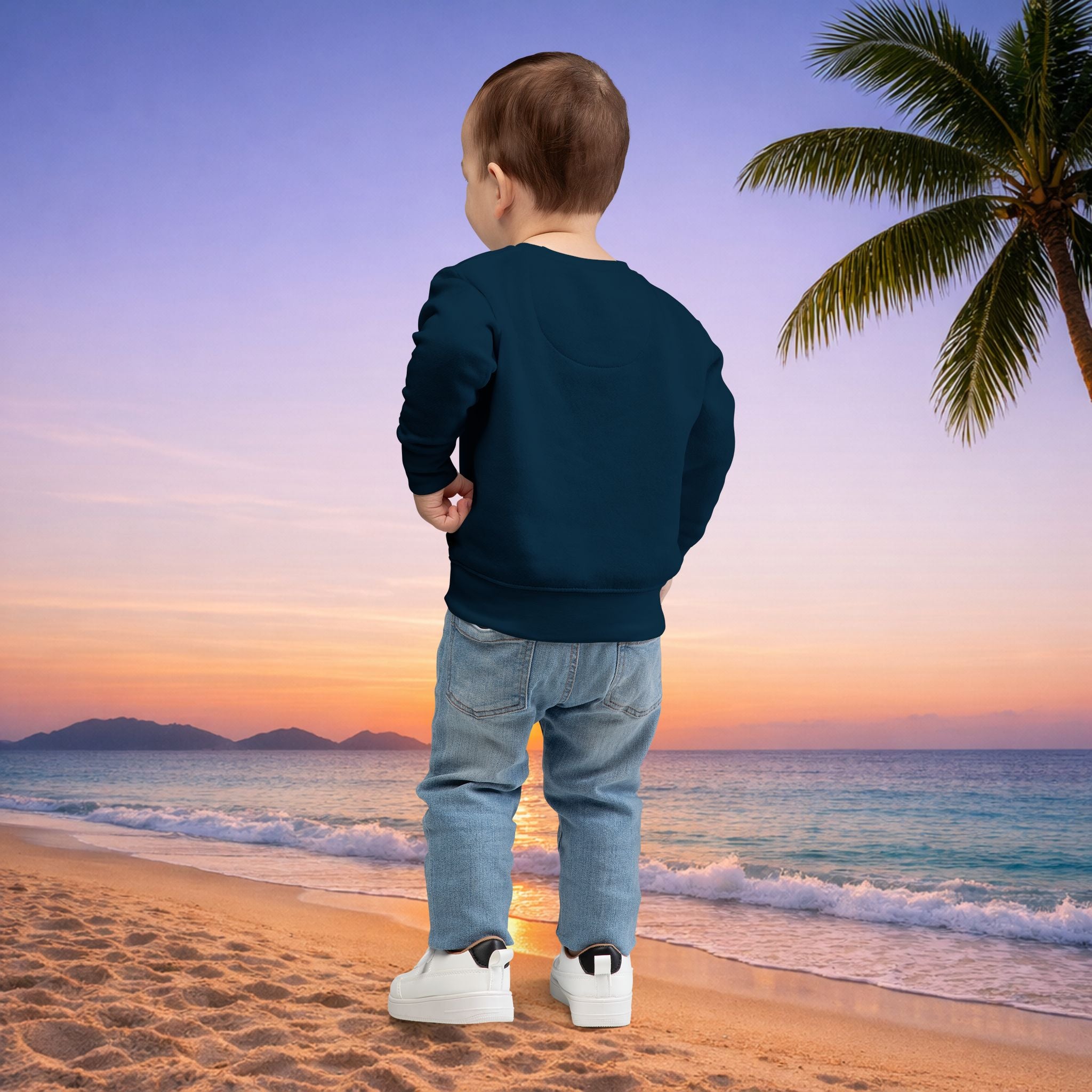 Kai-Waii Island Toddler Sweatshirt — Cute Hawaiian Palm Beach Graphic