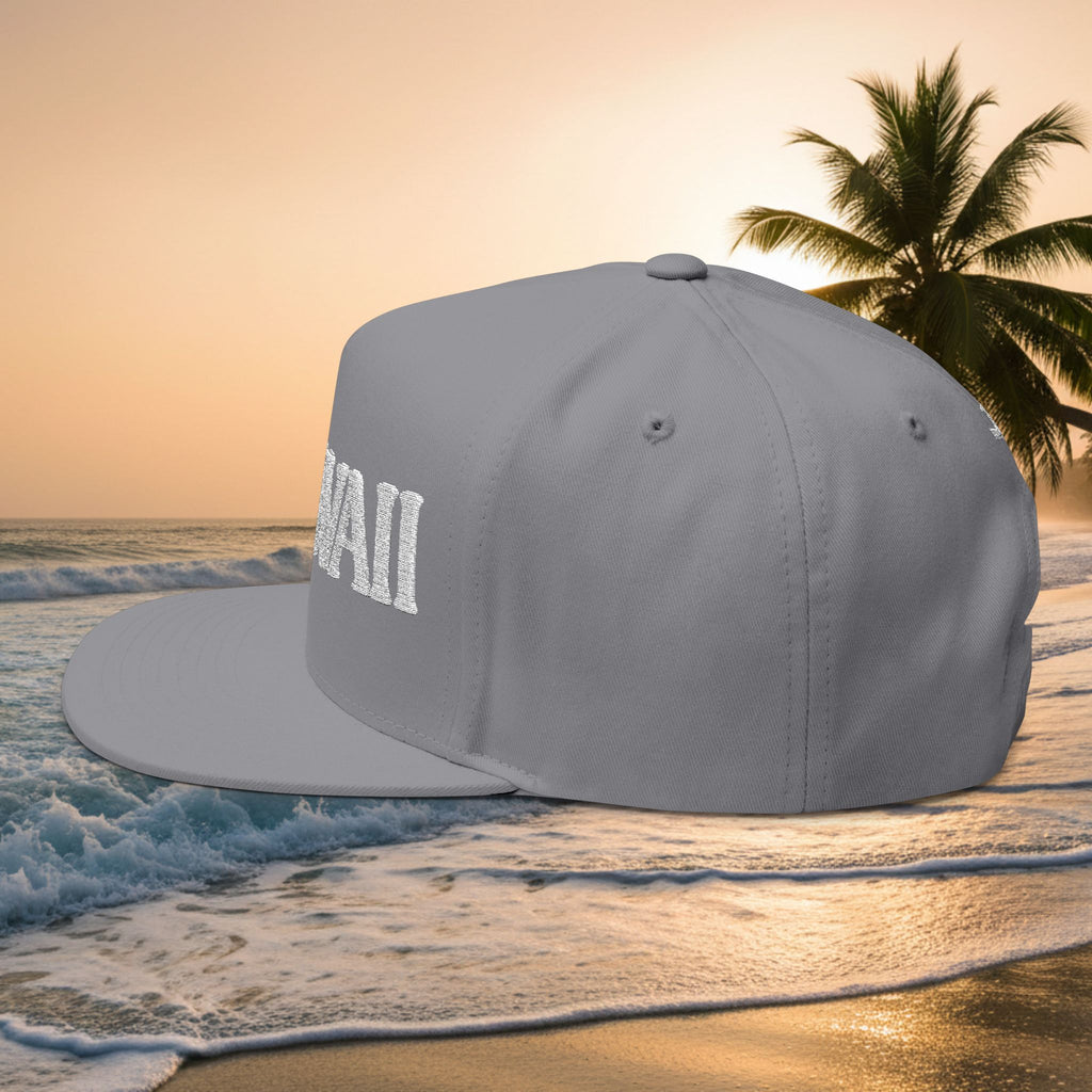 Kai-Wai Embroidered Flat Bill Cap — Nautical Beach Snapback [Personalizable]