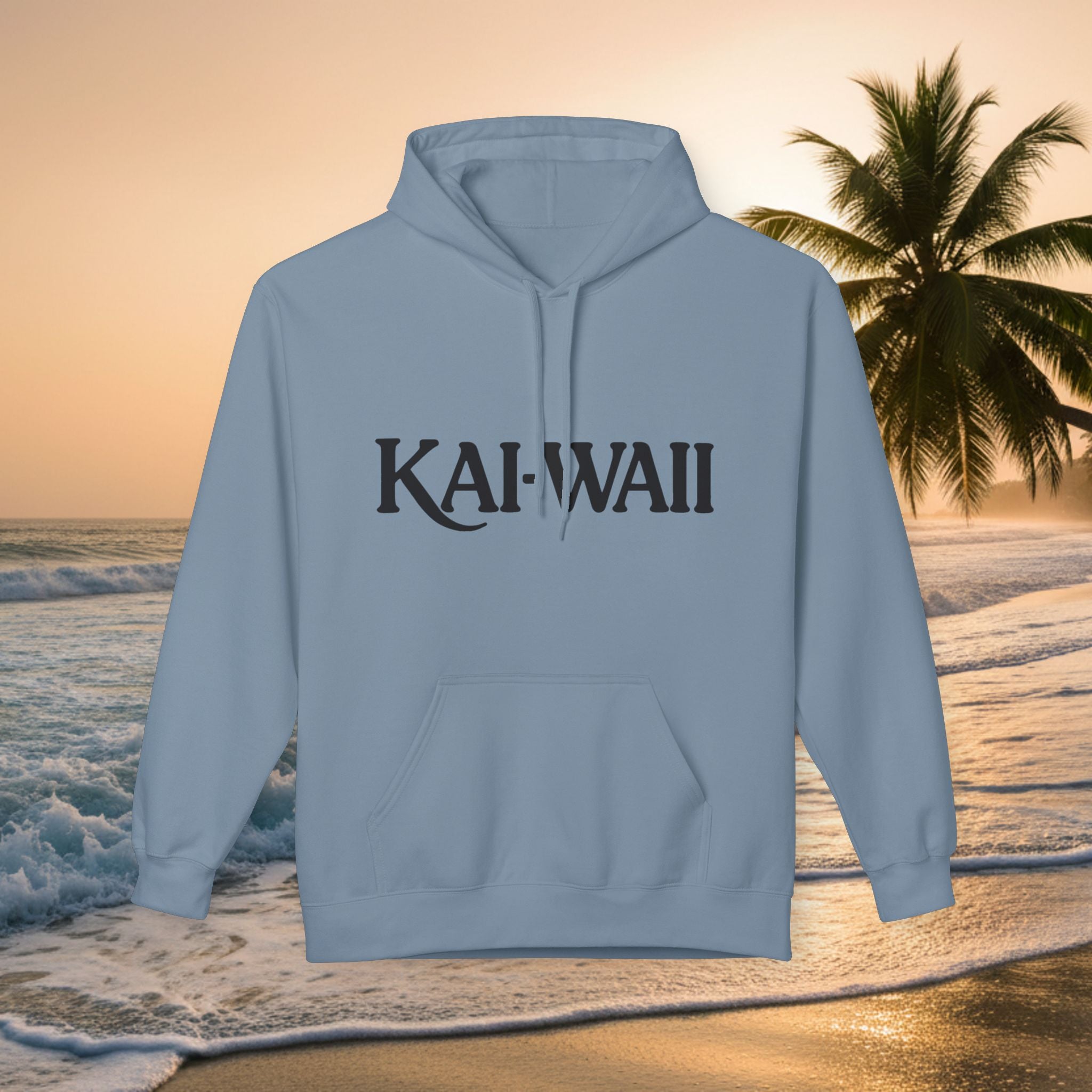 KAI-WAII Bold Text Hoodie — Minimalist Streetwear Pullover