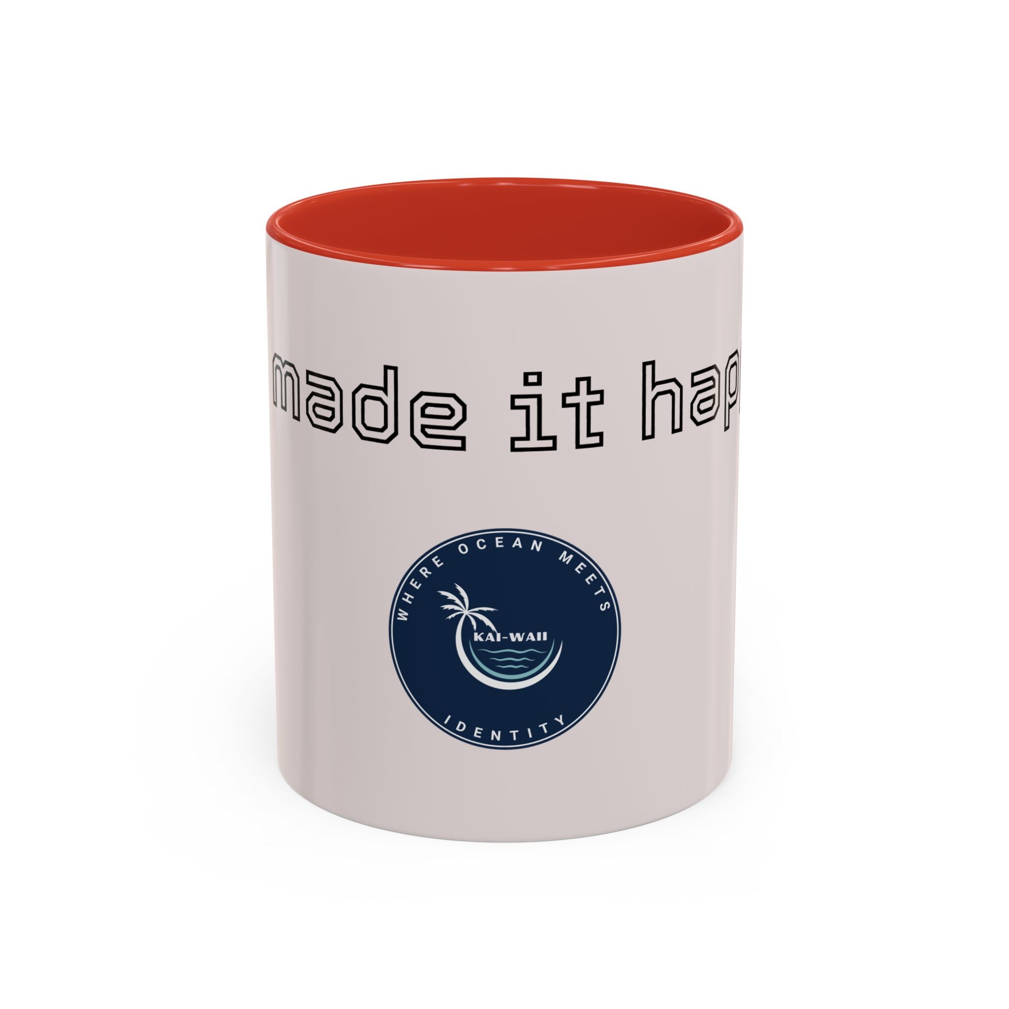 Motivational Accent Coffee Mug — "God Made It Happen" Inspirational Latte Mug