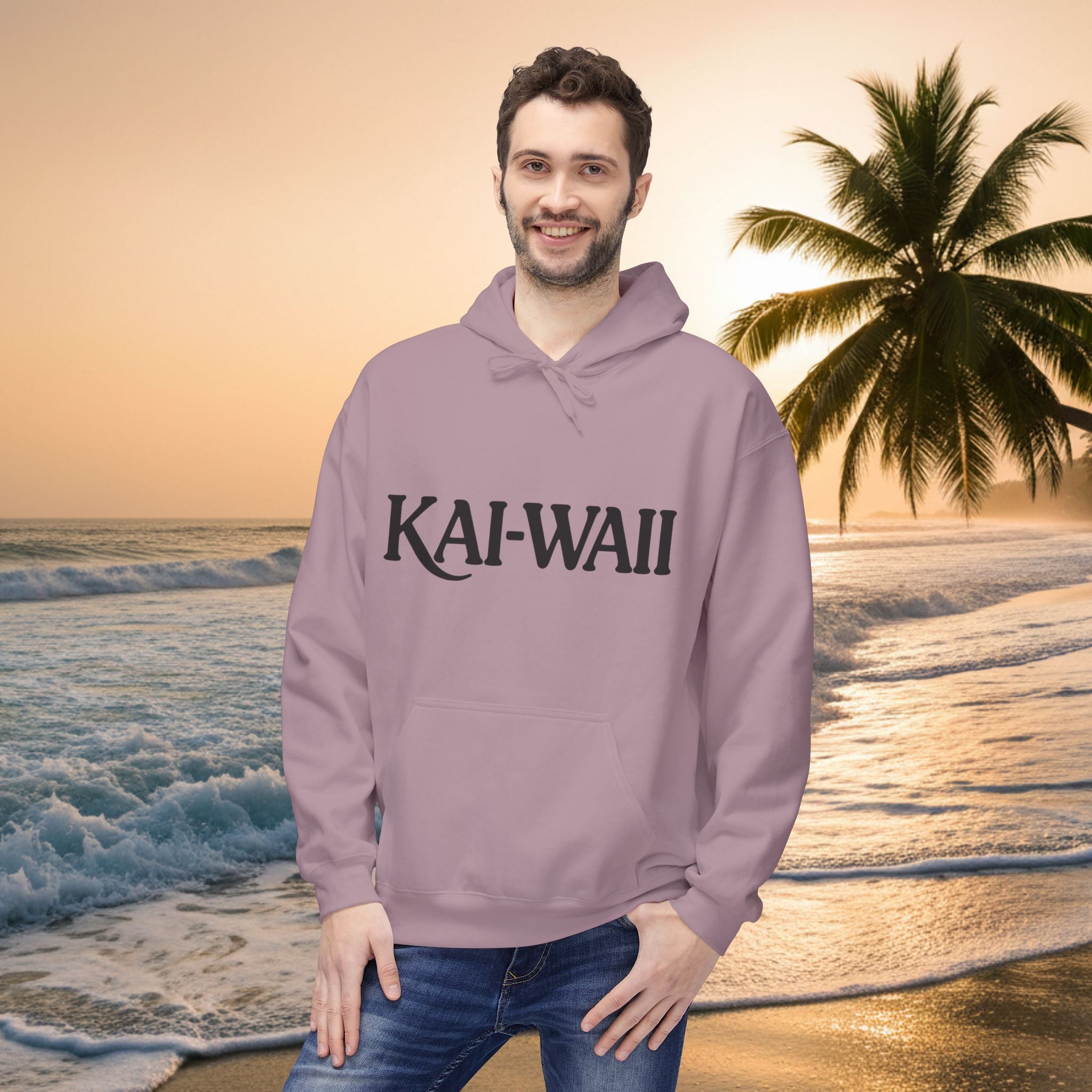 KAI-WAII Bold Text Hoodie — Minimalist Streetwear Pullover