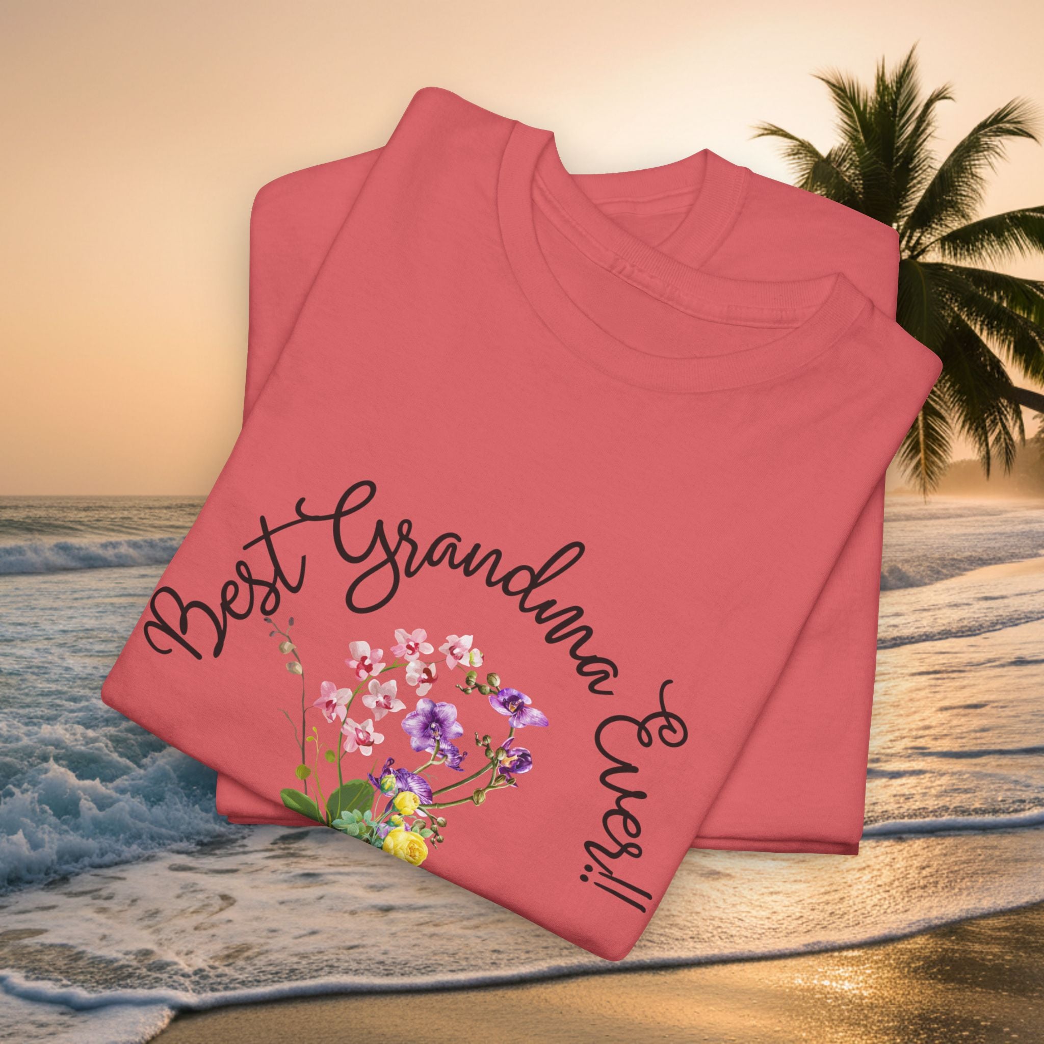 'Best Grandma Ever' Floral T-Shirt — Gift Tee for Grandma, Mother's Day & Birthday