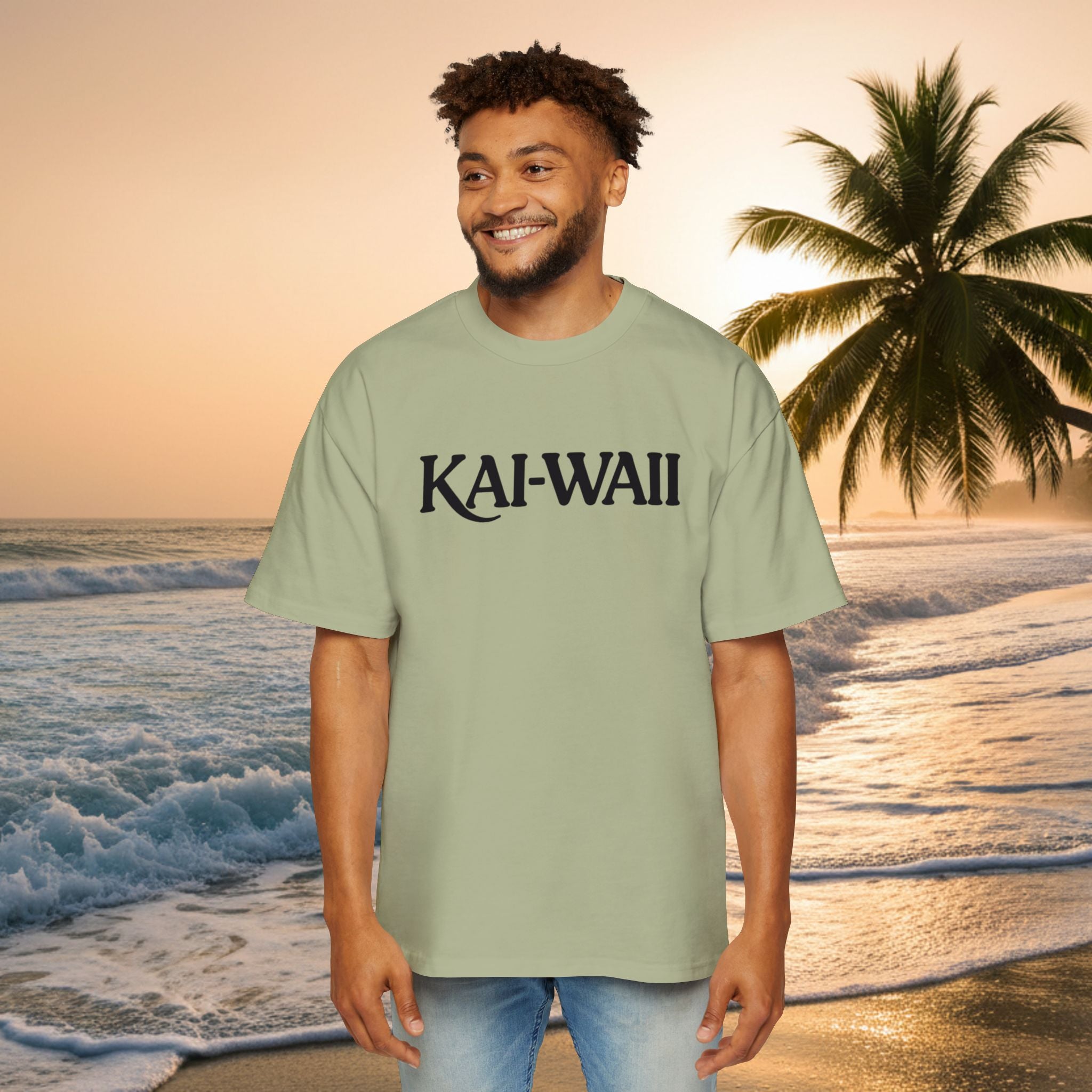KAI-WAII Oversized Tee — "Shit I Don't Have Time For" Beach Graphic Shirt