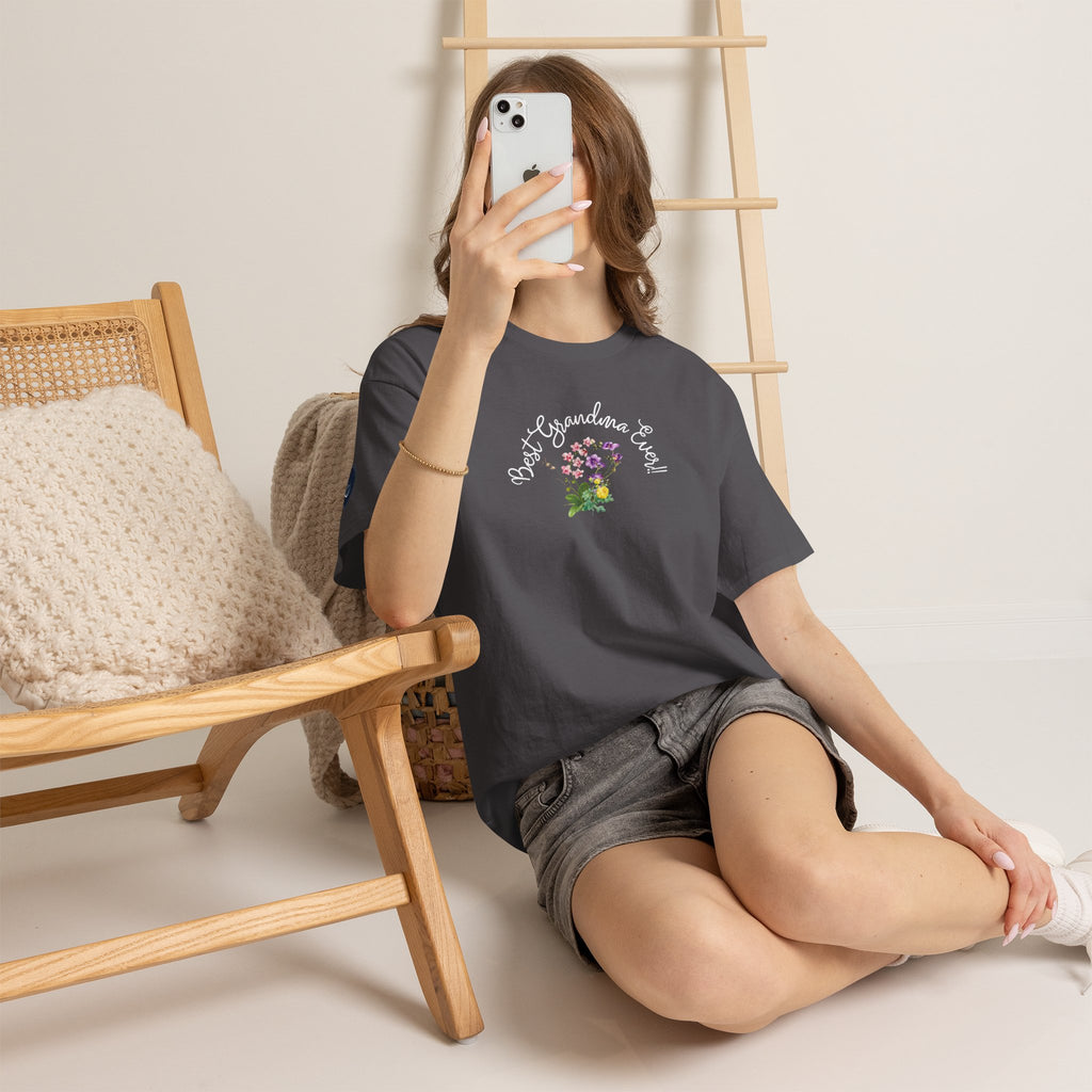 'Best Grandma Ever' Floral T-Shirt — Gift Tee for Grandma, Mother's Day & Birthday