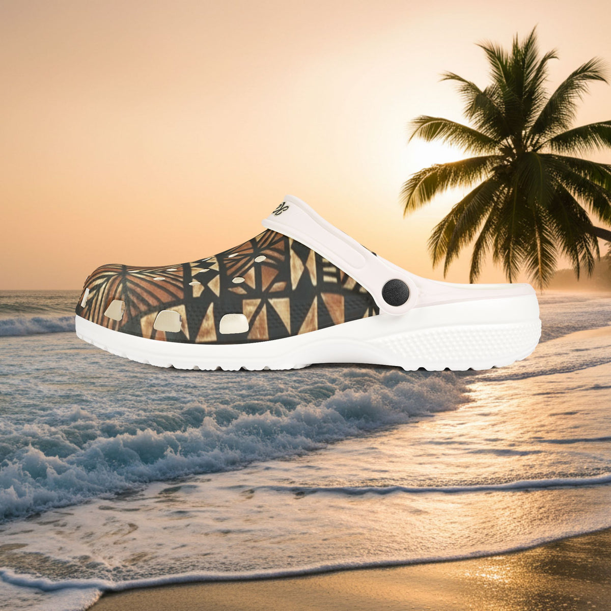 Tribal Pattern EVA Foam Clogs — Lightweight Beach Sandals