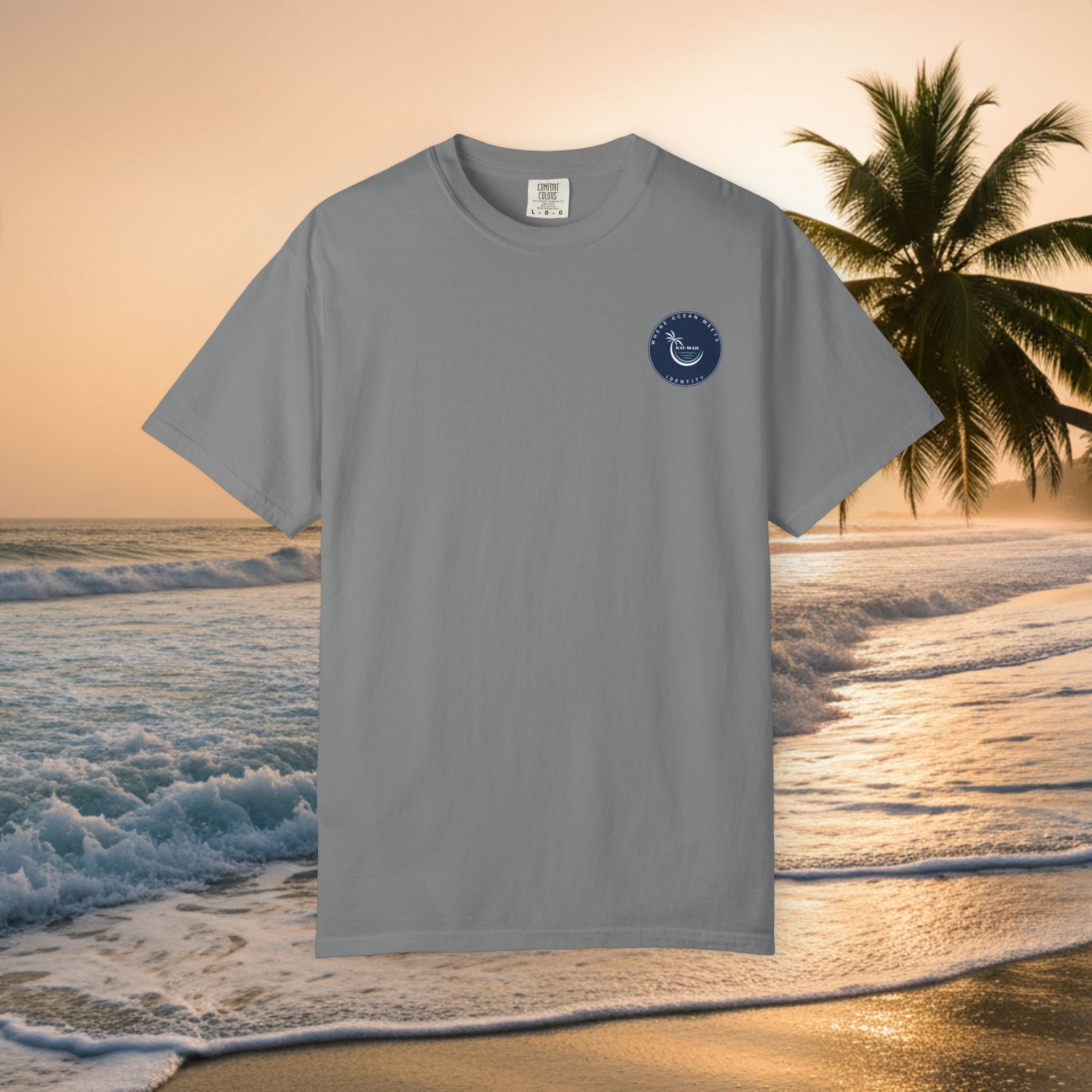 Graphic T-Shirt — "Shit I Don't Have Time For" Beach Sunset Crew Tee