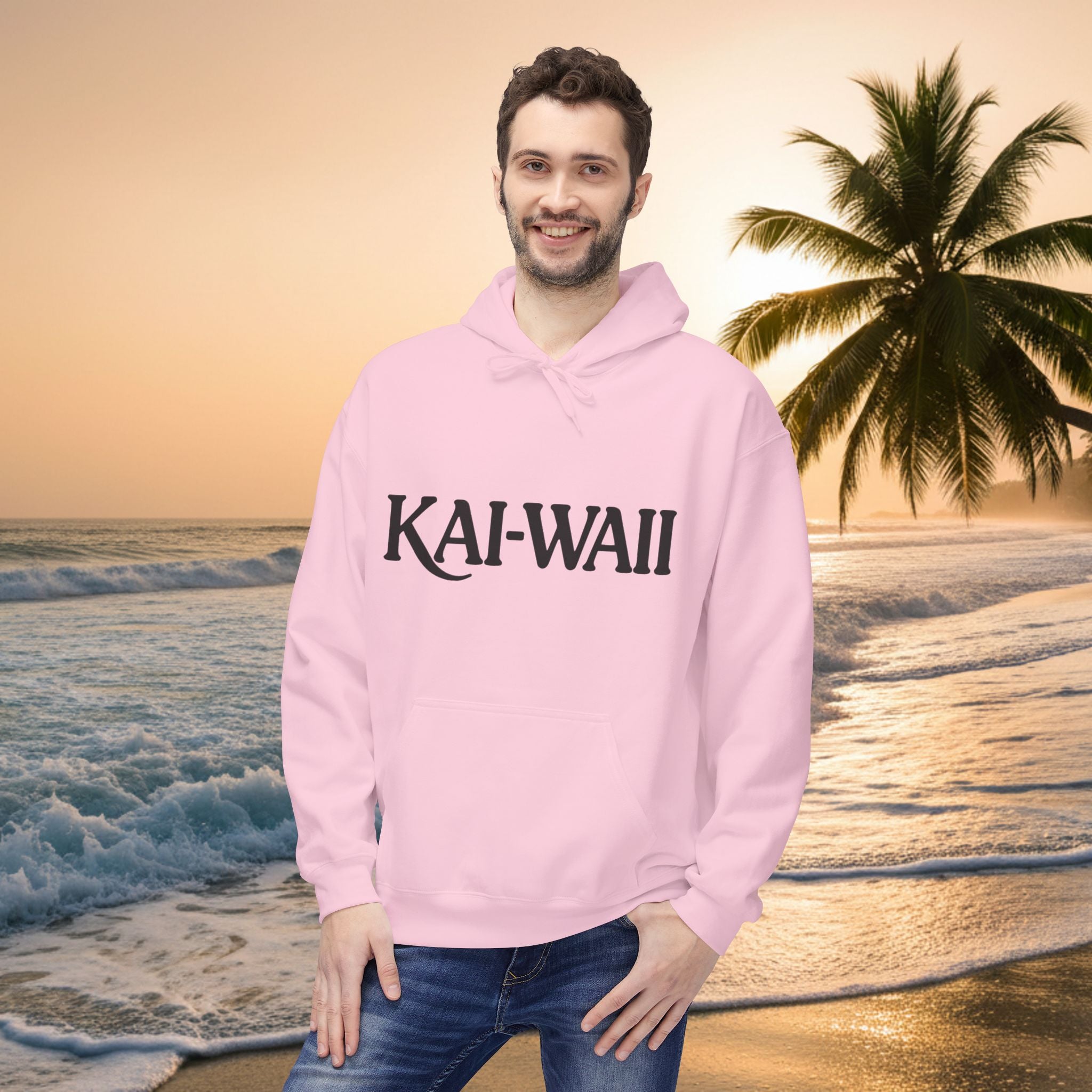 KAI-WAII Bold Text Hoodie — Minimalist Streetwear Pullover