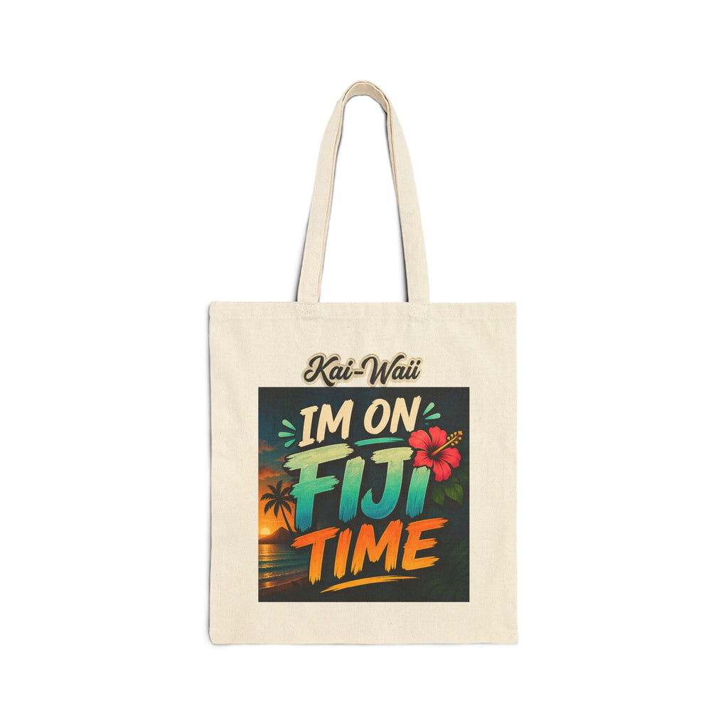 Tote Bag — Tribal Pattern "Kai-Waïi" Cotton Canvas Tote