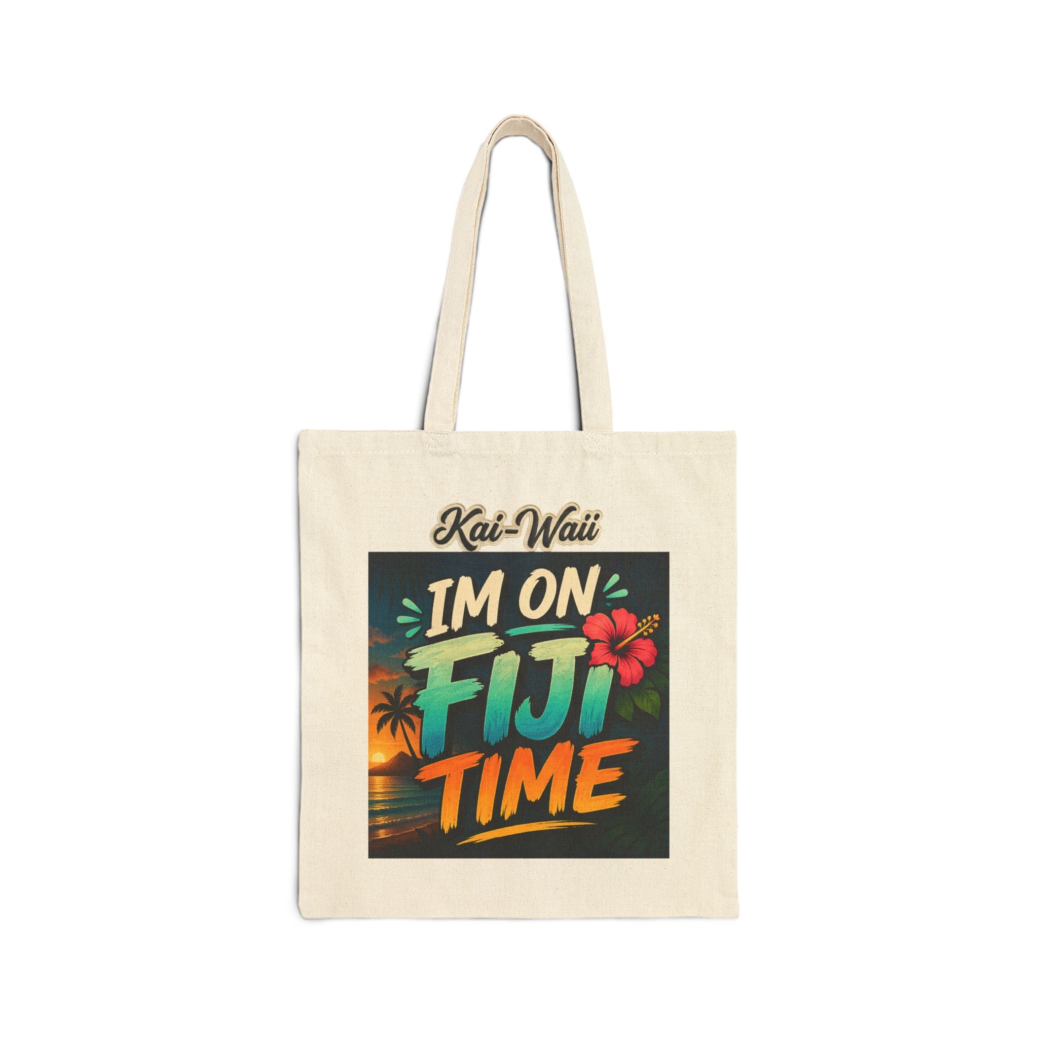 Tote Bag — Tribal Pattern "Kai-Waïi" Cotton Canvas Tote
