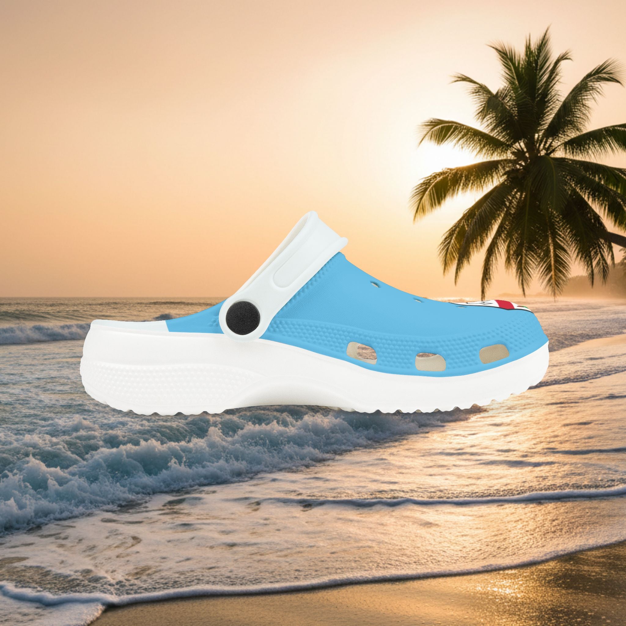 Kids Fiji Flag EVA Foam Clogs — Tropical Beach Sandal for Boys & Girls
