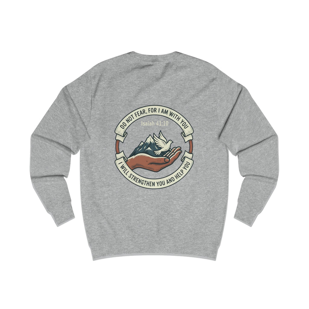 Christian Mountain Sweatshirt — "Do Not Fear, For I Am With You" (Isaiah 41:10)