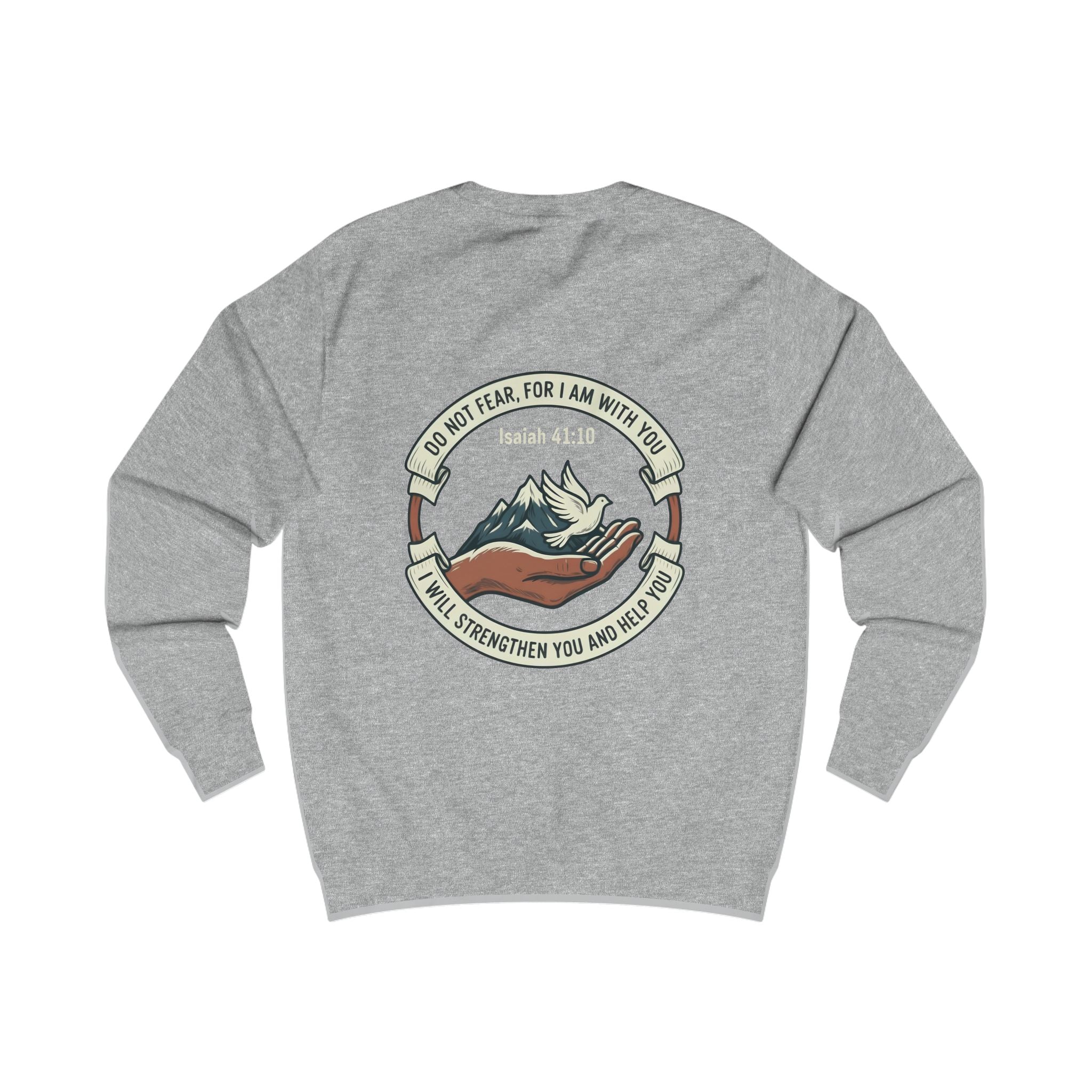 Christian Mountain Sweatshirt — "Do Not Fear, For I Am With You" (Isaiah 41:10)