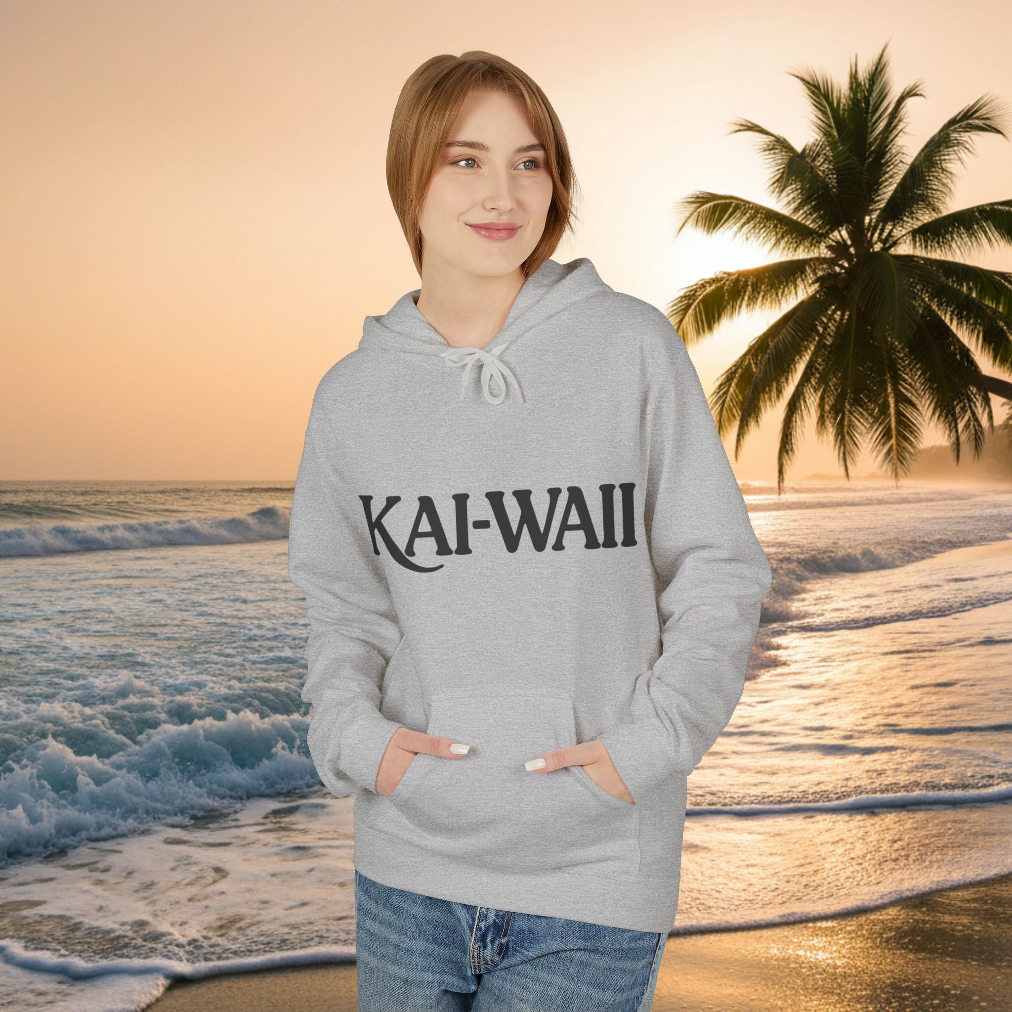 KAI-WAII Bold Text Hoodie — Minimalist Streetwear Pullover